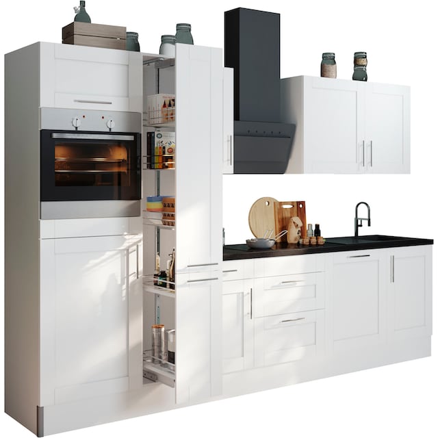 OPTIFIT Küchenzeile »Ahus«, Breite 310 cm, wahlw. mit E-Geräten, MDF  Fronten, Soft Close Funktion | BAUR
