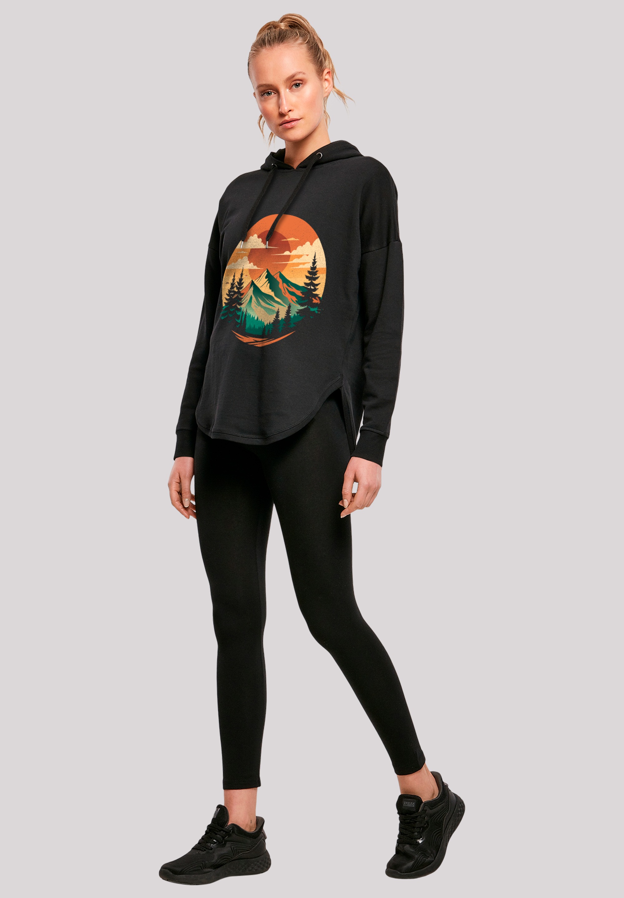F4NT4STIC Kapuzenpullover »Sonnenuntergang Berglandschaft«, Premium Qualität