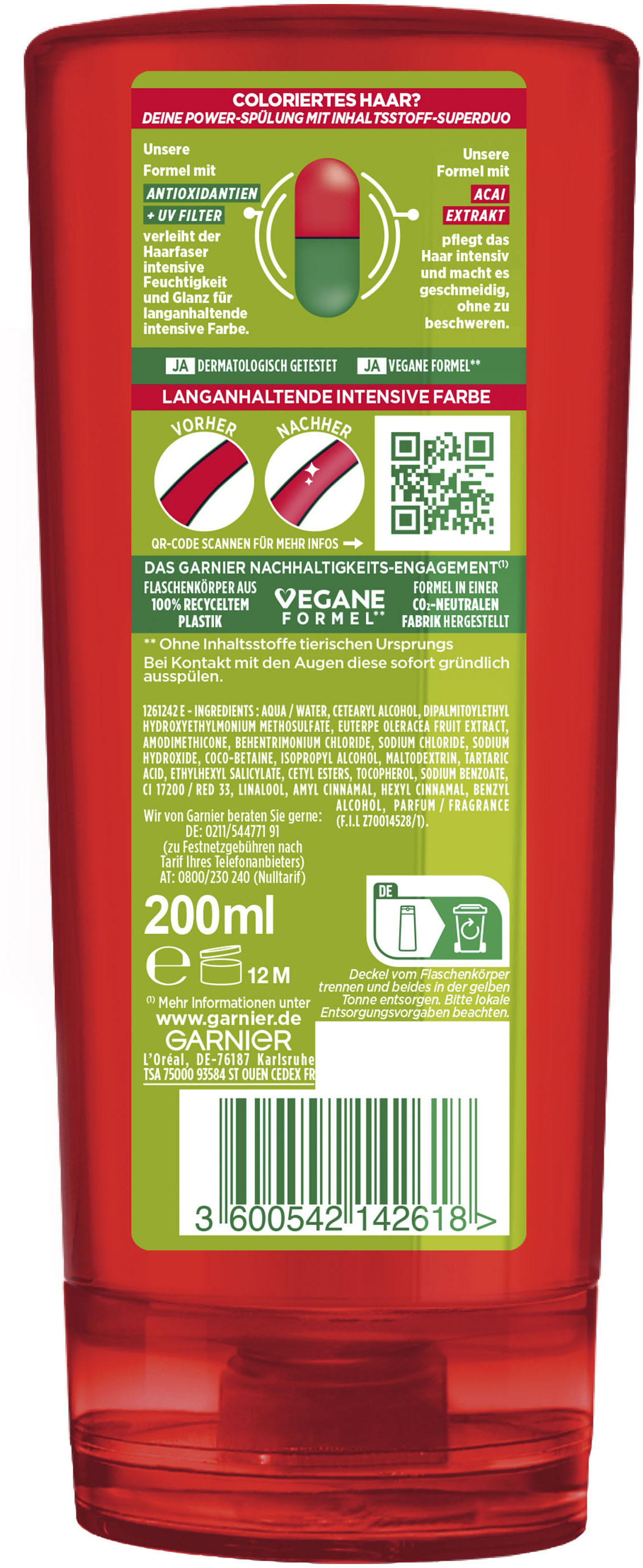 Thumbnail - GARNIER Haarspülung "Garnier Fructis Farb Power Spülung" Strahlkraft für die Haarfarbe