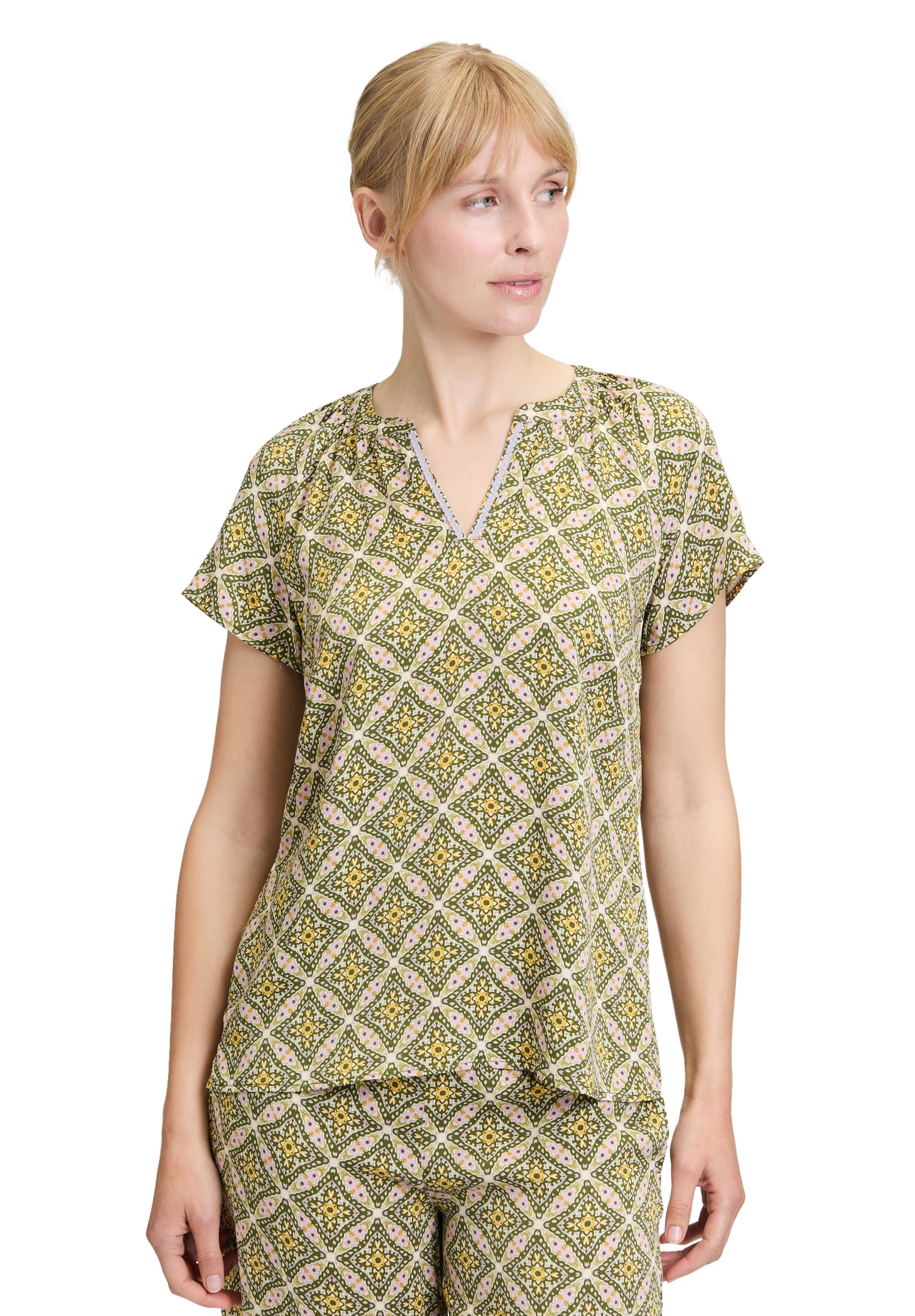 Cartoon Shirtbluse "Damen mit Muster" günstig online kaufen