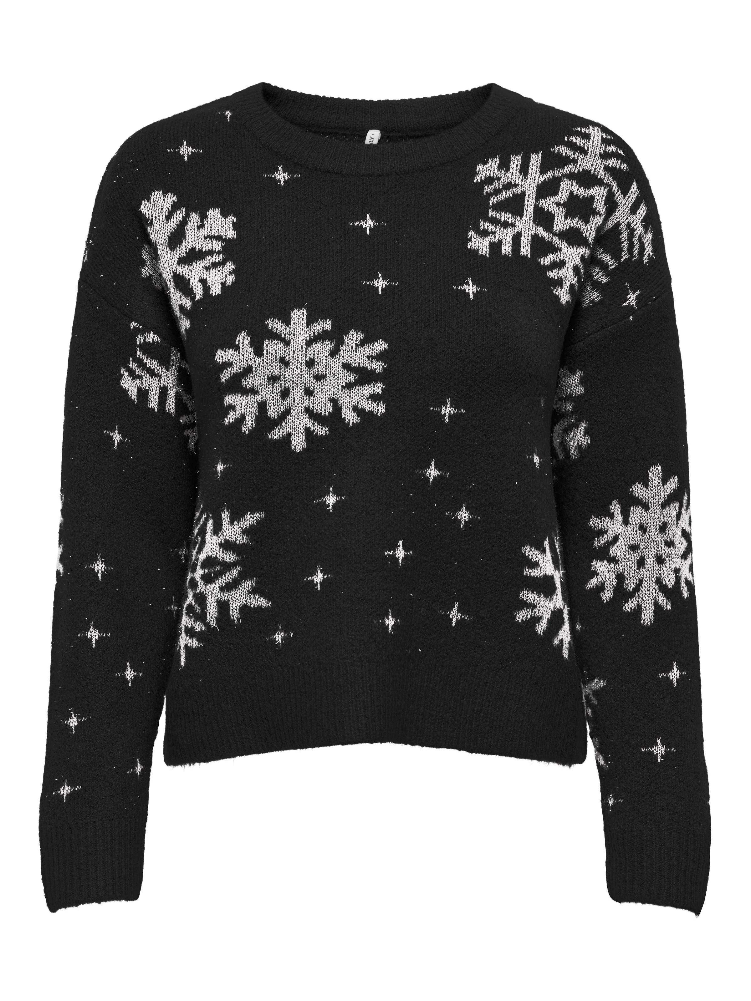 ONLY Weihnachtspullover "ONLXMAS ROLFA LS ONECK SNOWFLAKES KNT" günstig online kaufen
