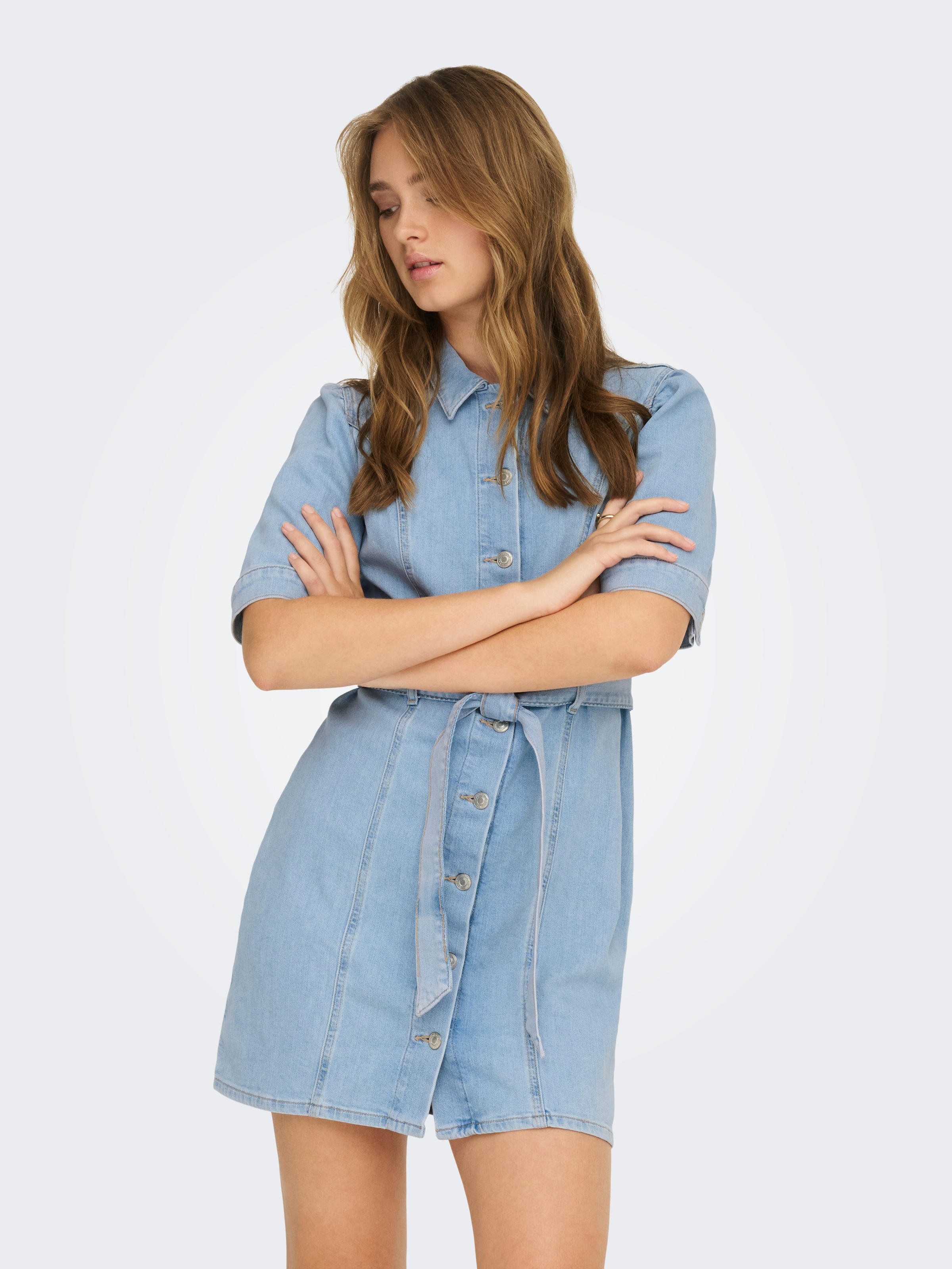 ONLY Jeanskleid »ONLVIBBE SS BELT DNM DRESS AKM« Baumwollmischung, regular fit