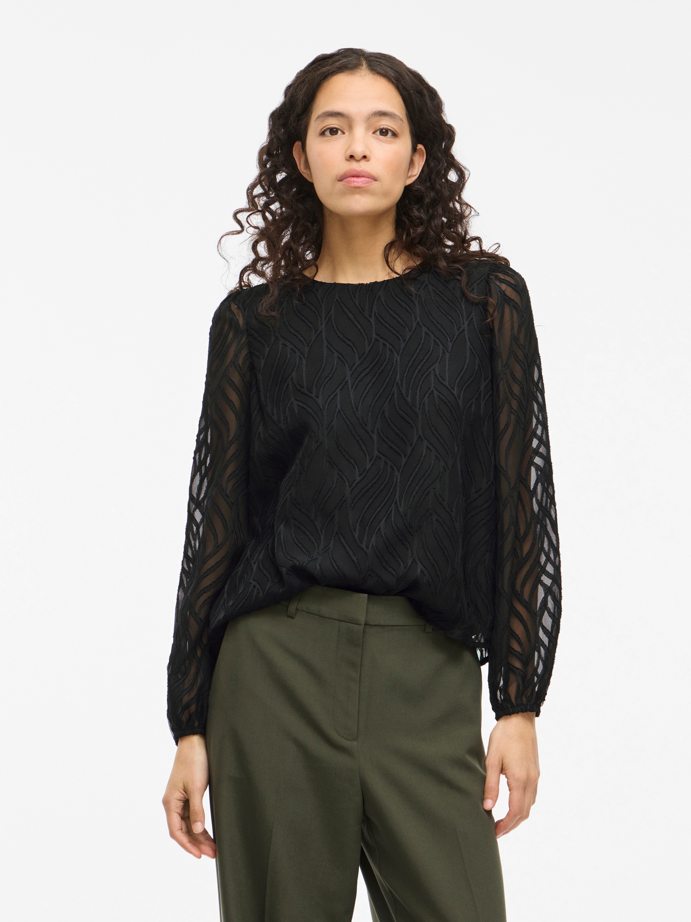 Vila Blusenshirt "VIMIKA O-NECK L/S TOP - NOOS" günstig online kaufen