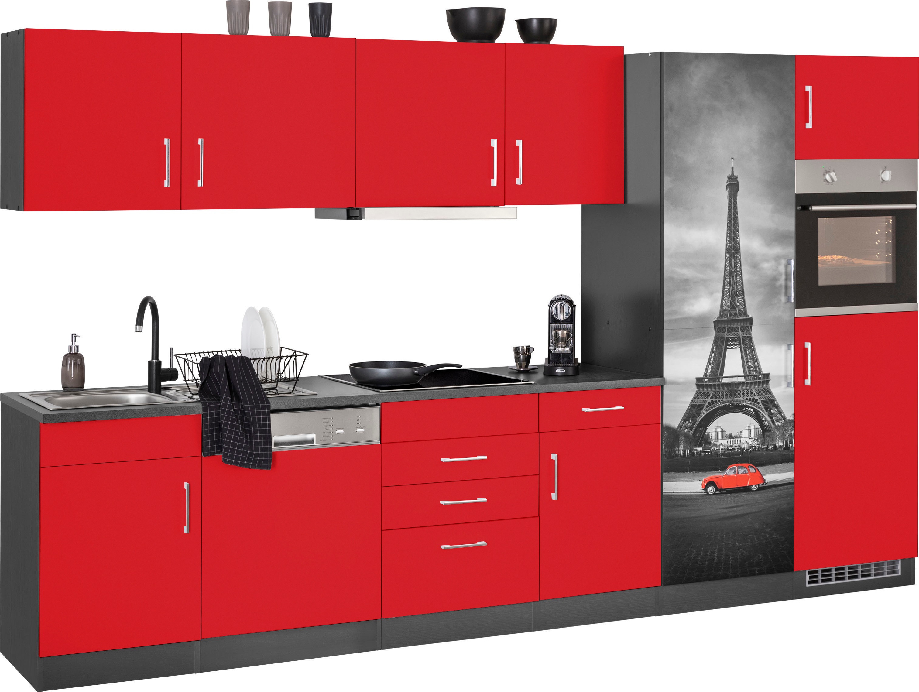 Thumbnail - KOCHSTATION Küchenzeile "KS-Paris", mit E-Geräten, Breite 340 cm, wahlweise mit Induktionskochfeld