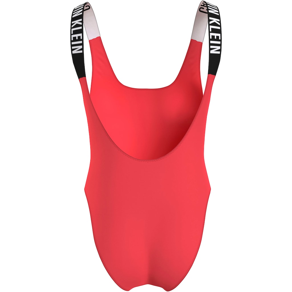 Calvin Klein Swimwear Badeanzug »SCOOP BACK ONE PIECE«, mit großem Logo