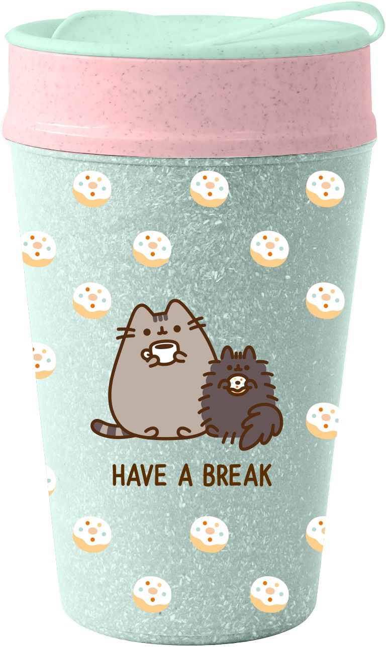 KOZIOL Thermobecher »ISO TO GO PUSHEEN HAVE A BREAK«, (1 tlg.), doppelwandig, isolierend,melaminfrei, 400 ml