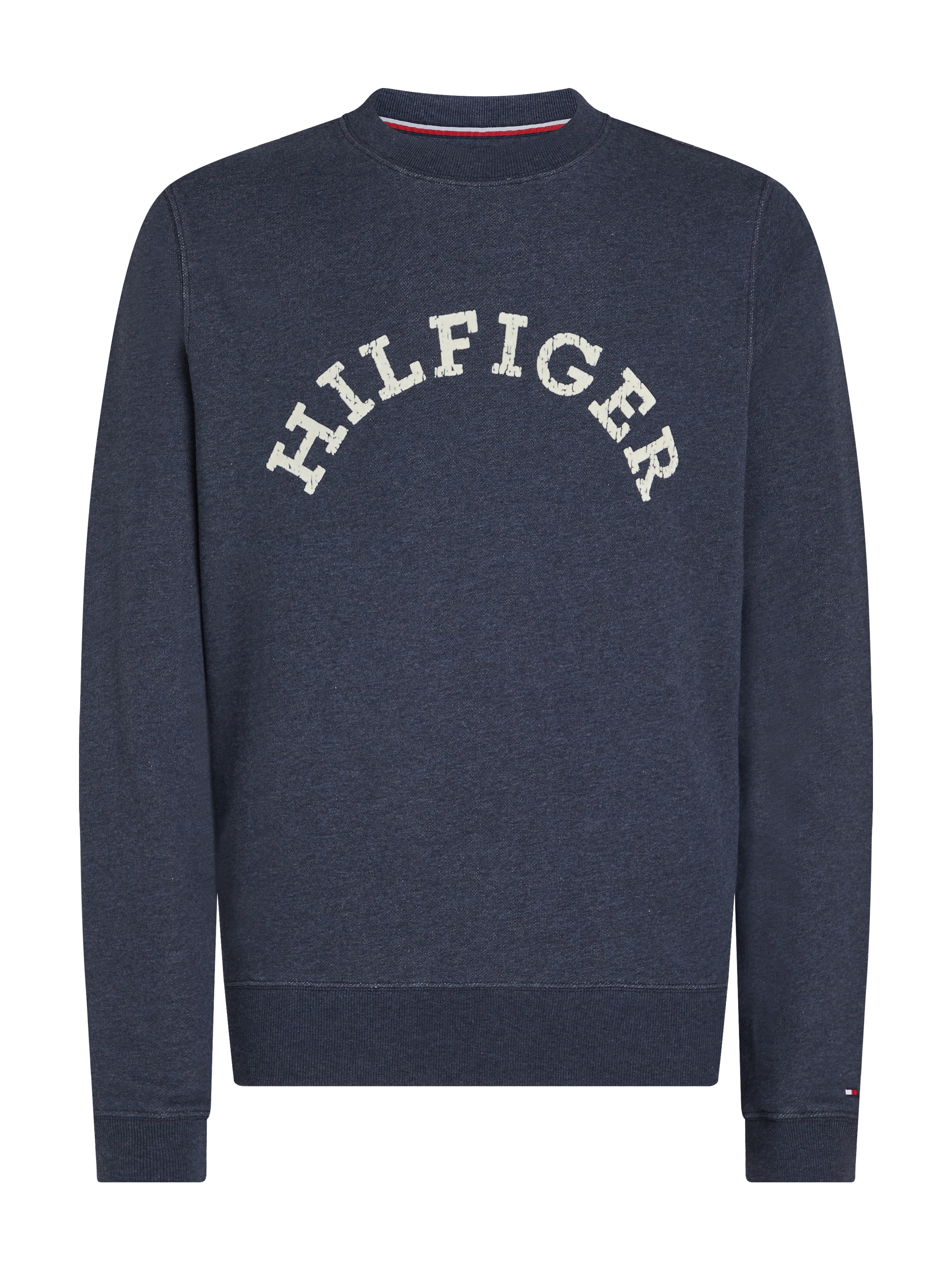 Tommy Hilfiger Sweatshirt »HILFIGER ARCHED HTR SWEATSHIRT«, mit gebrochenem Print