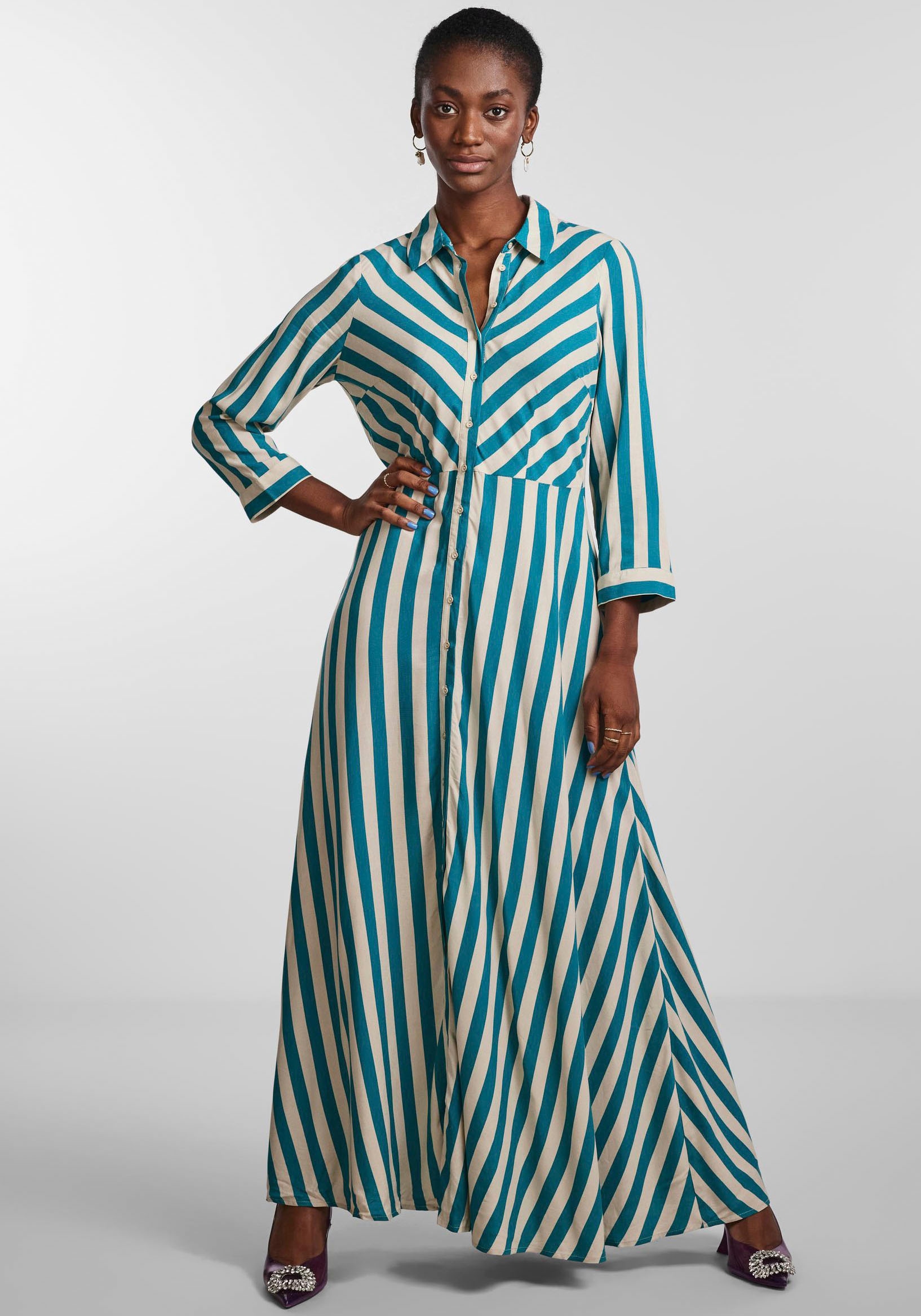Y.A.S Hemdblusenkleid »YASSAVANNA LONG 3/4 kaufen für DRESS«, mit Ärmel | BAUR SHIRT