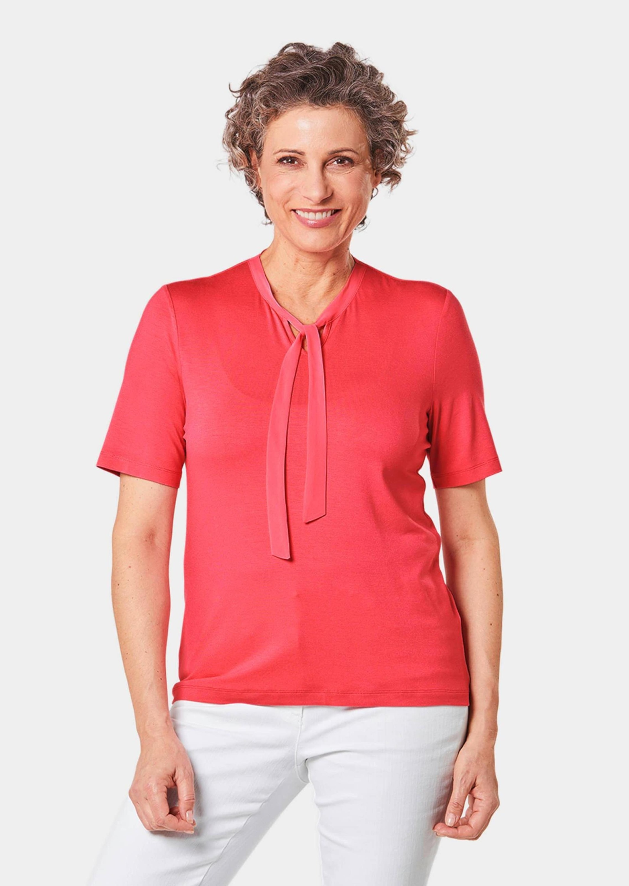 GOLDNER Kurzarmshirt "Shirt mit Schluppe" günstig online kaufen