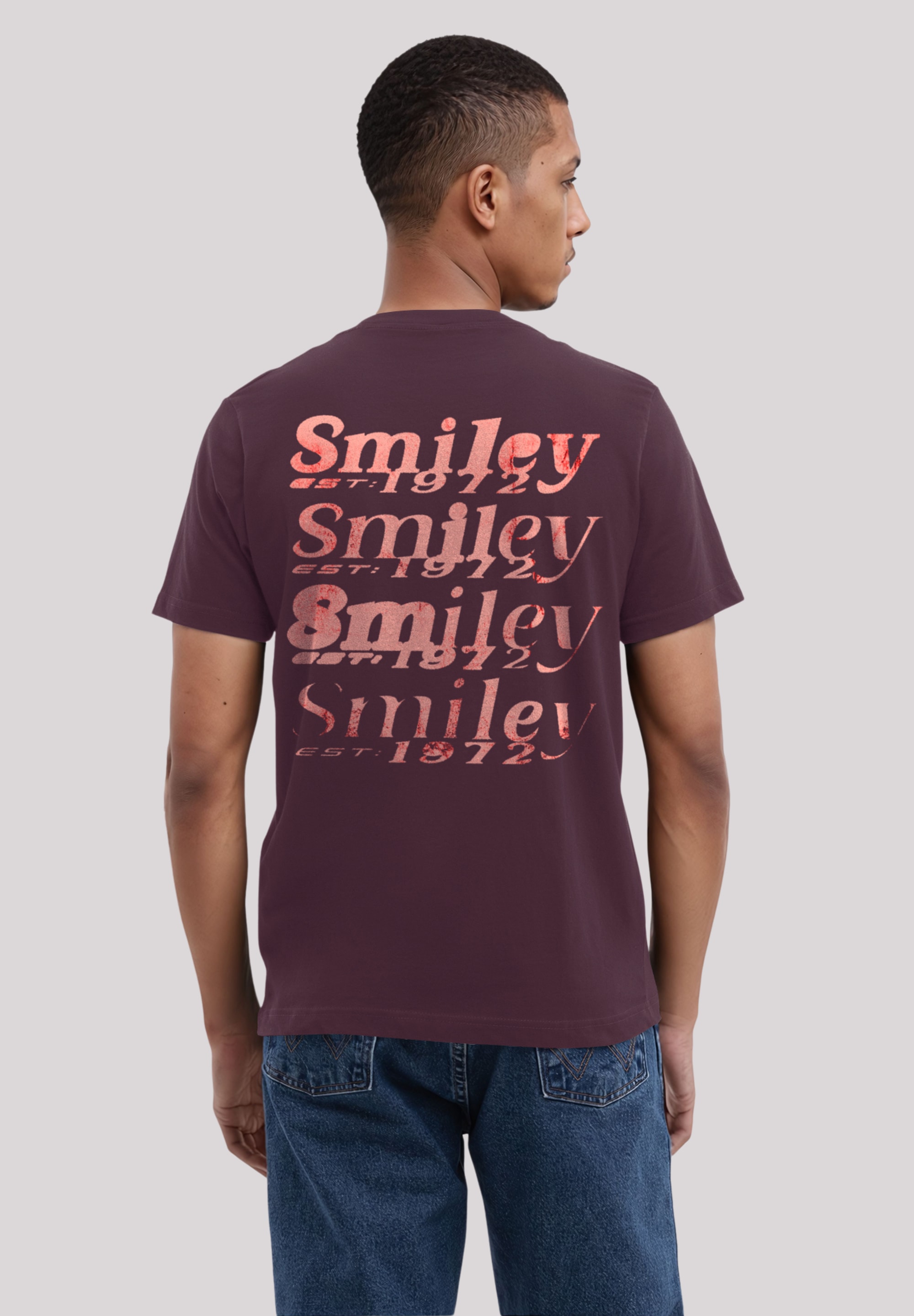 F4NT4STIC T-Shirt »Smiley Originals Rave Streetwear Orange«, Premium Qualität