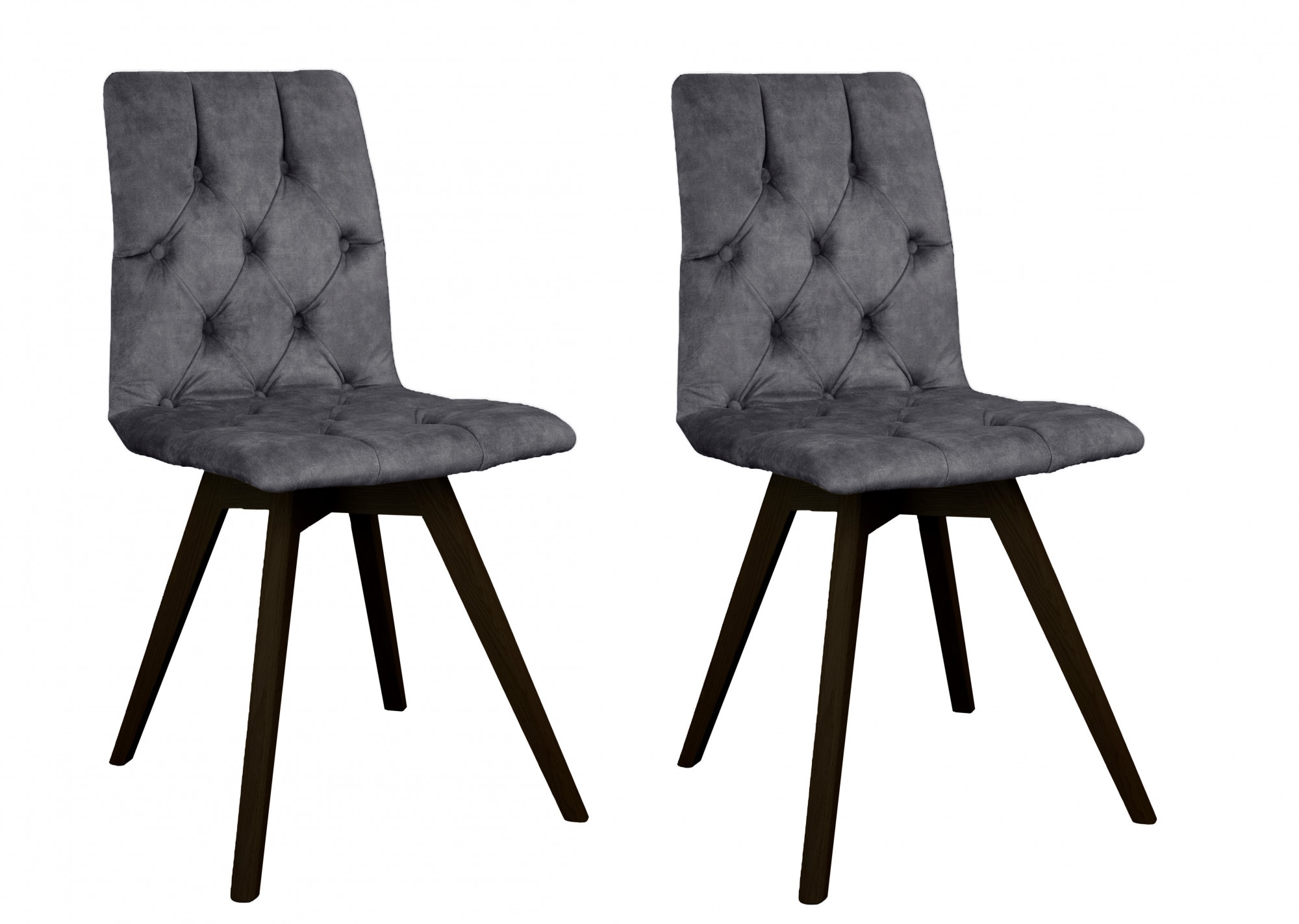 andas Esszimmerstuhl "Rania", (Set), 2 St., Samtvelours, mit Massivholzbein günstig online kaufen