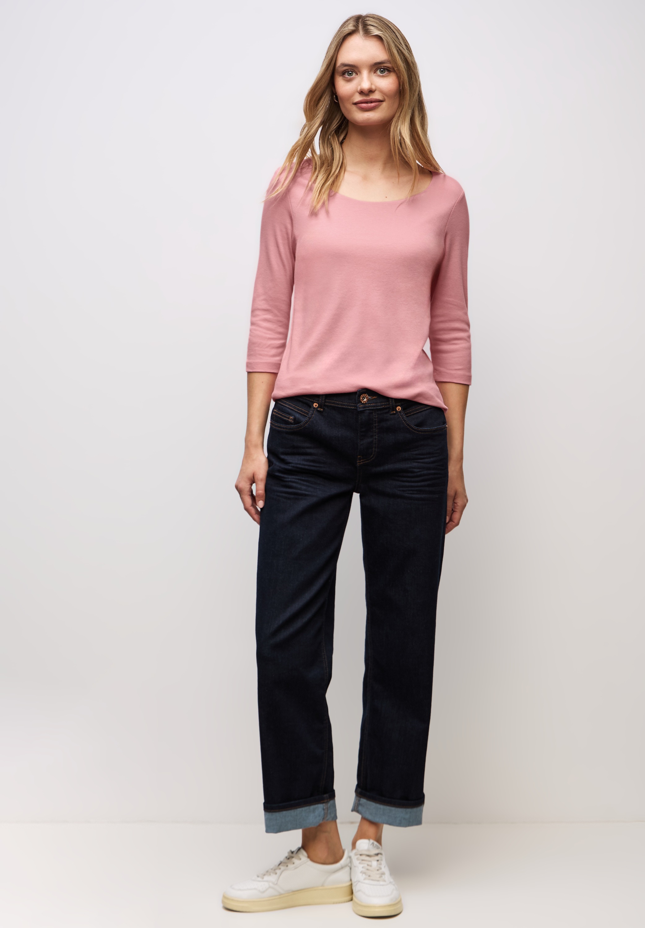 Thumbnail - STREET ONE 3/4-Arm-Shirt in Unifarbe