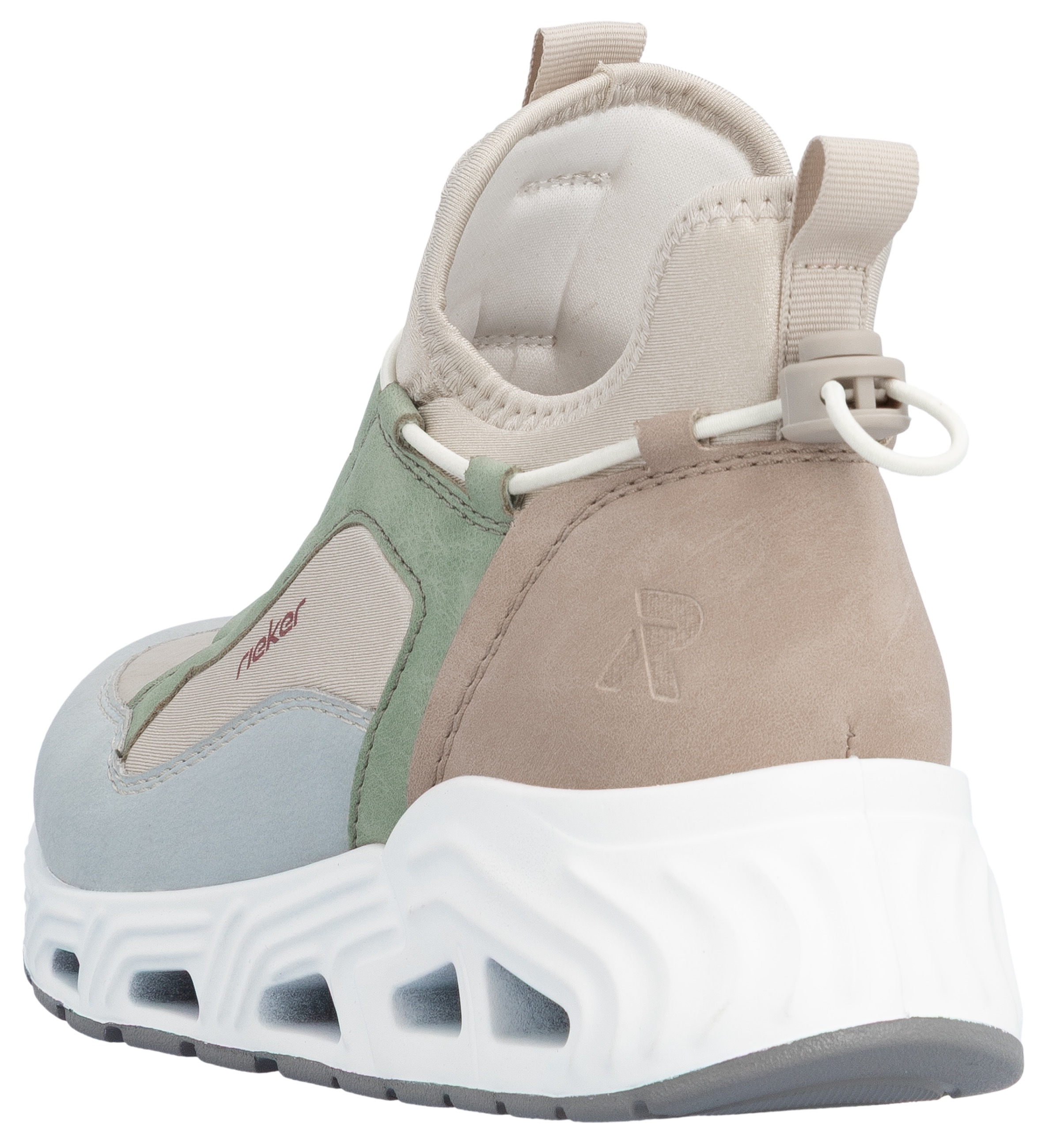 RIEKER Sport Slip-On Sneaker  High Top Sneaker, Schlupfschuh mit Schnellverschluss hinten