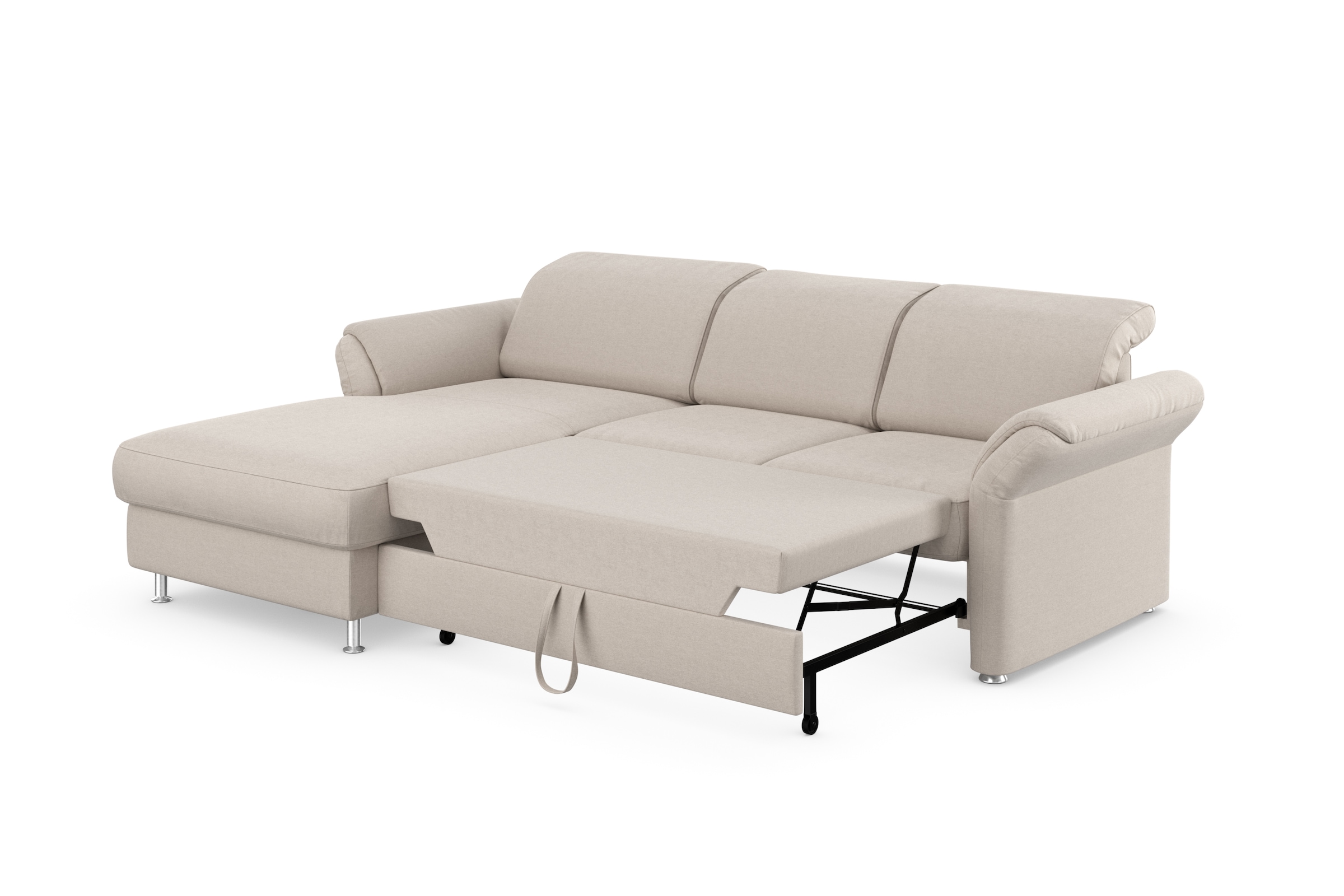 sit&more Ecksofa »Apulia L-Form«, wahlweise Bettfunktion, Bettkasten und Kopf- und Armteilverstellung