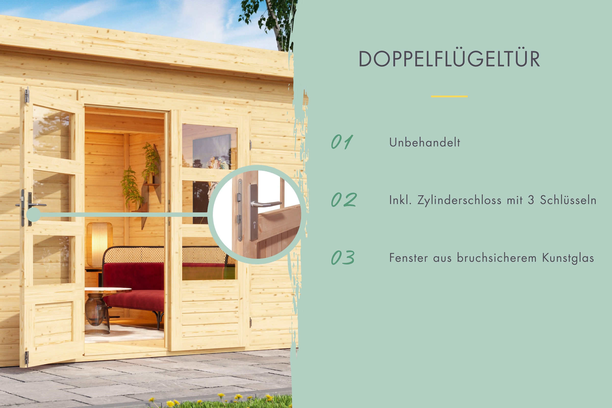 Karibu Gartenhaus "Bastrup 3" günstig online kaufen