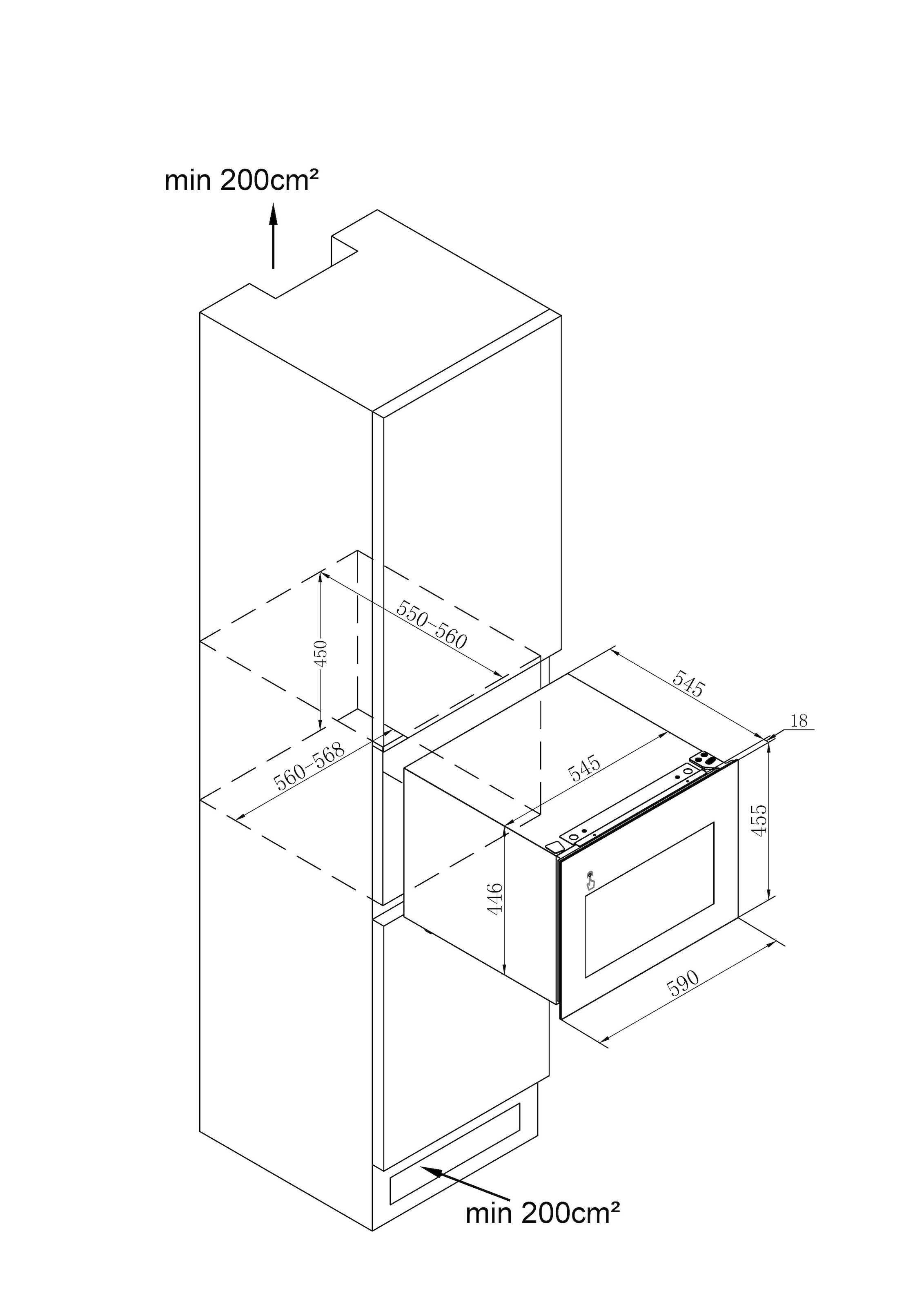 BASIC by Balculina Weinschrank »Tarent B/H/T 90x105x58 cm« Breite 90 cm, wahlweise mit Weinkühler