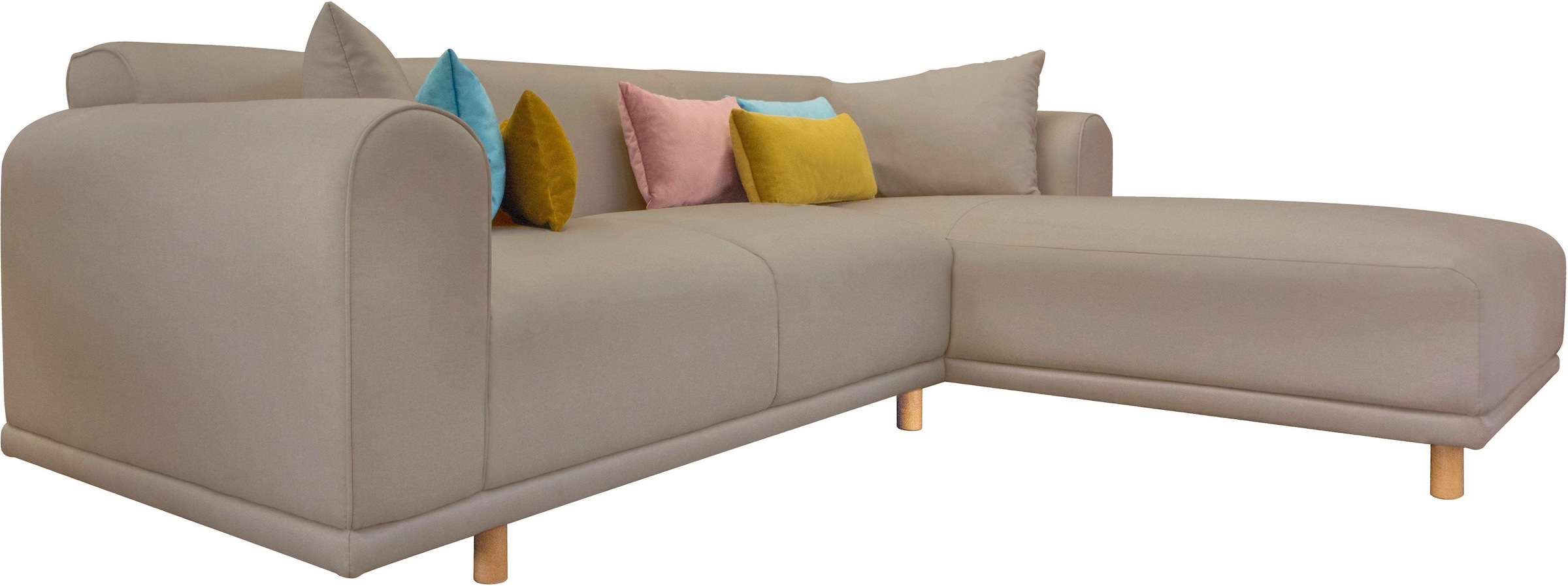 andas Ecksofa »Maroon L-Form«, in skandinavischem Design, mit losen Kissen
