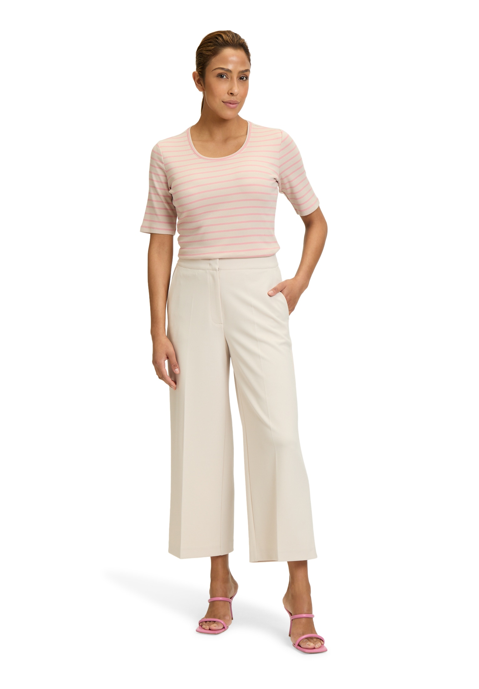 Betty Barclay Kurzarmshirt »Betty Barclay Damen Basic Shirt mit Rippenstruktur«, (1 tlg.), Material