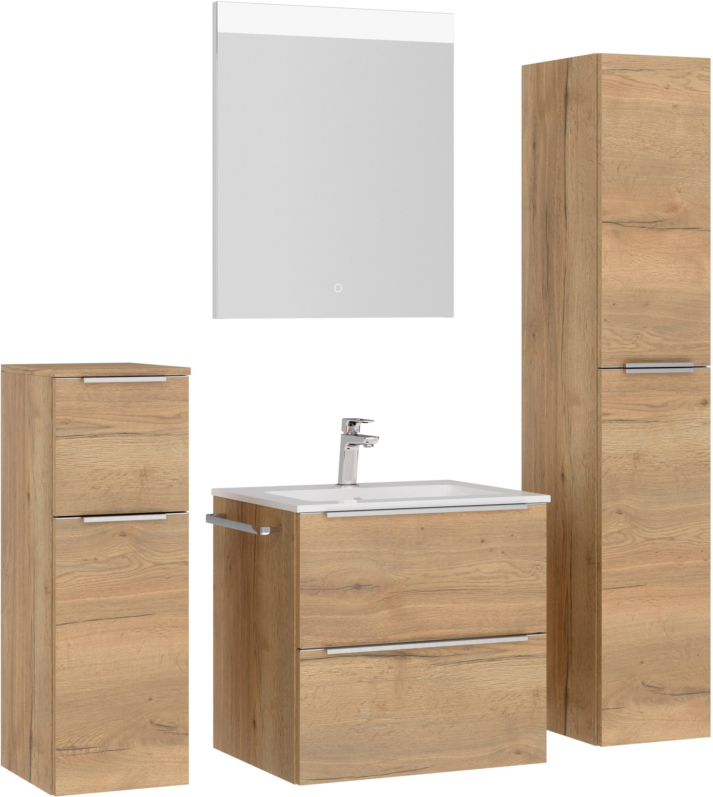 nobilia Badmöbel-Set "Levere" vormontiert, mit Soft-Close, 4 Stk. tlg. günstig online kaufen