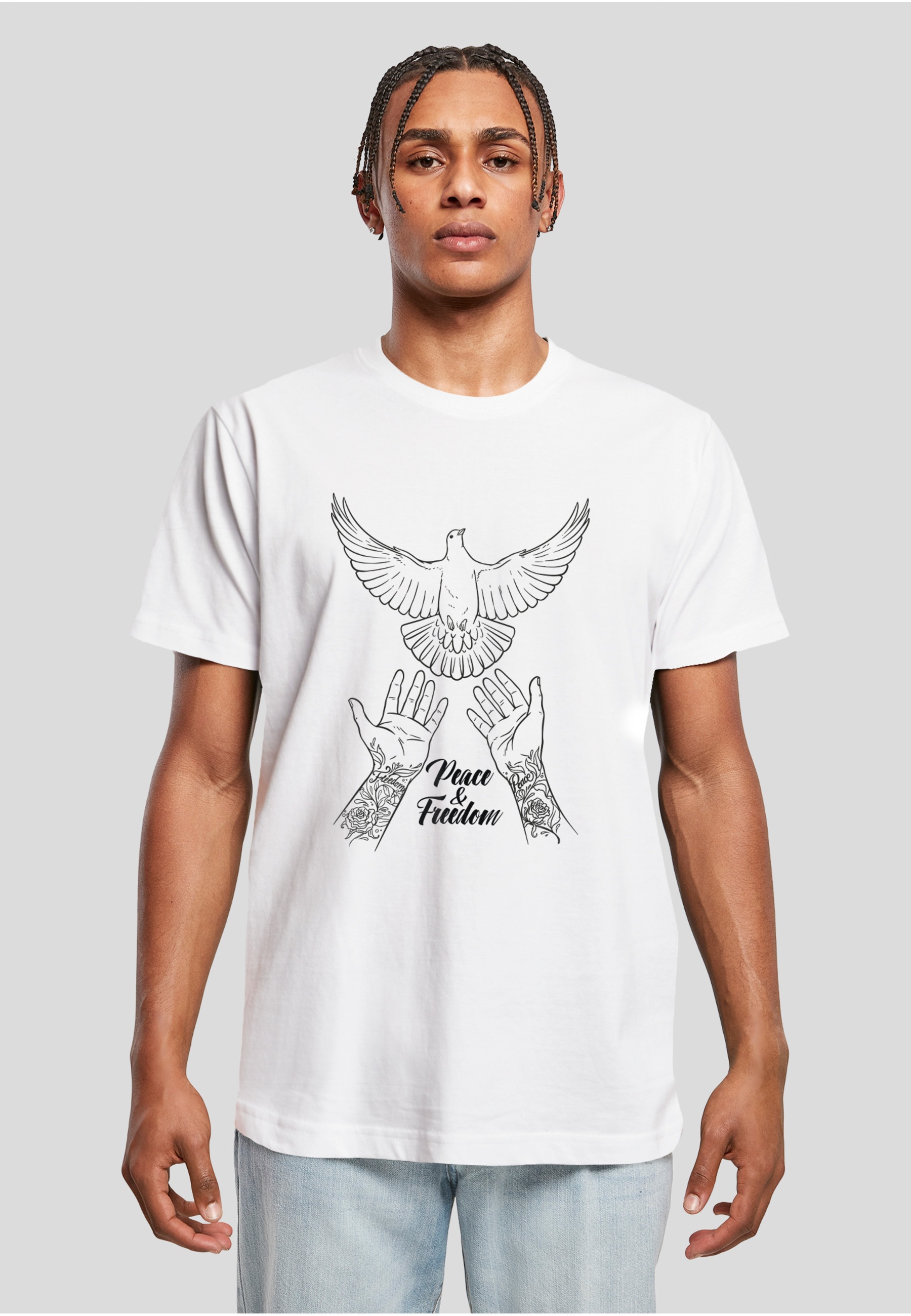MisterTee T-Shirt »MisterTee Herren Peace & Freedom Tee« 1 Stk.