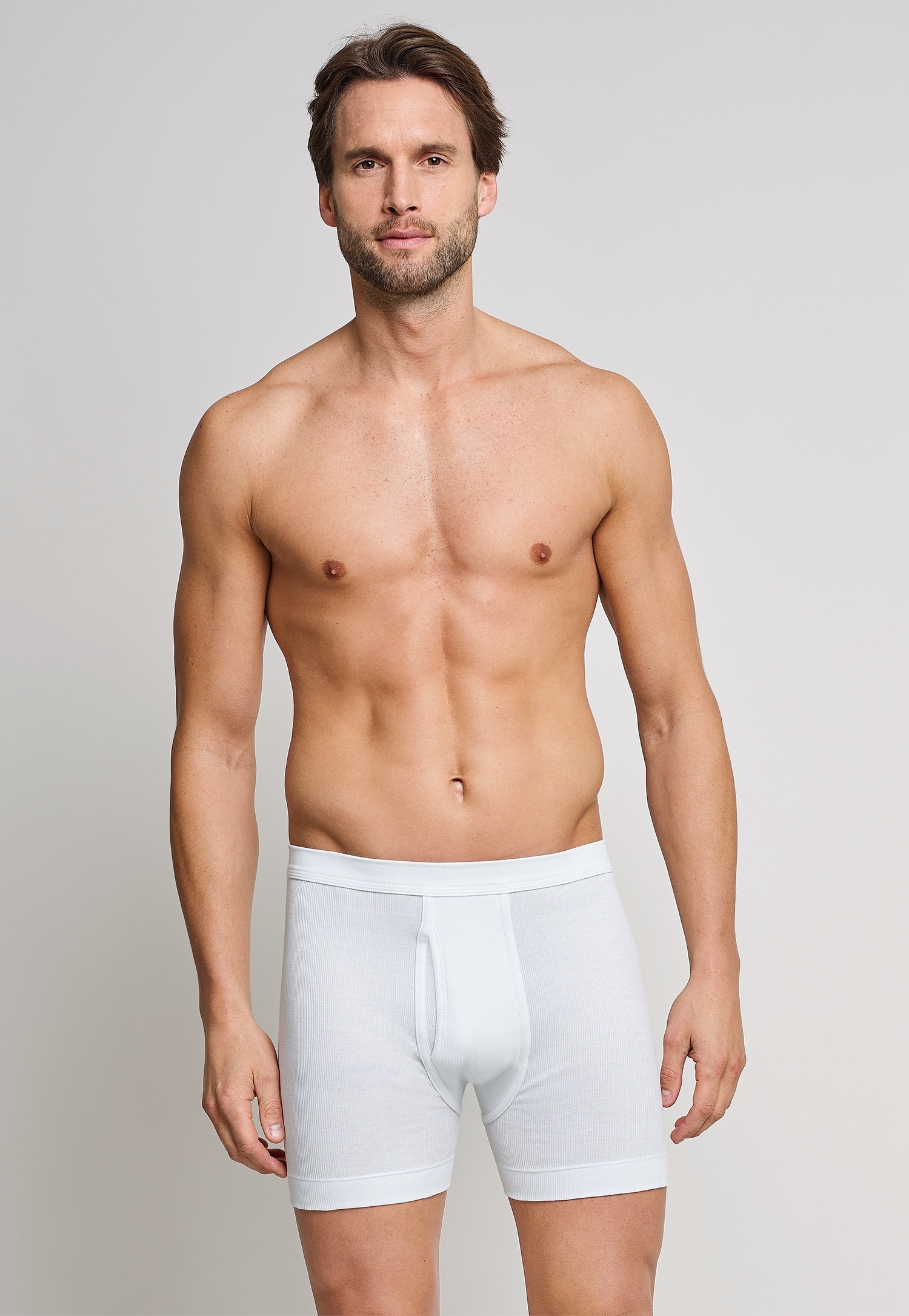 Schiesser Boxershorts "Essentials" Softbund, Doppelripp-Qualität, Baumwolle, mit Eingriff