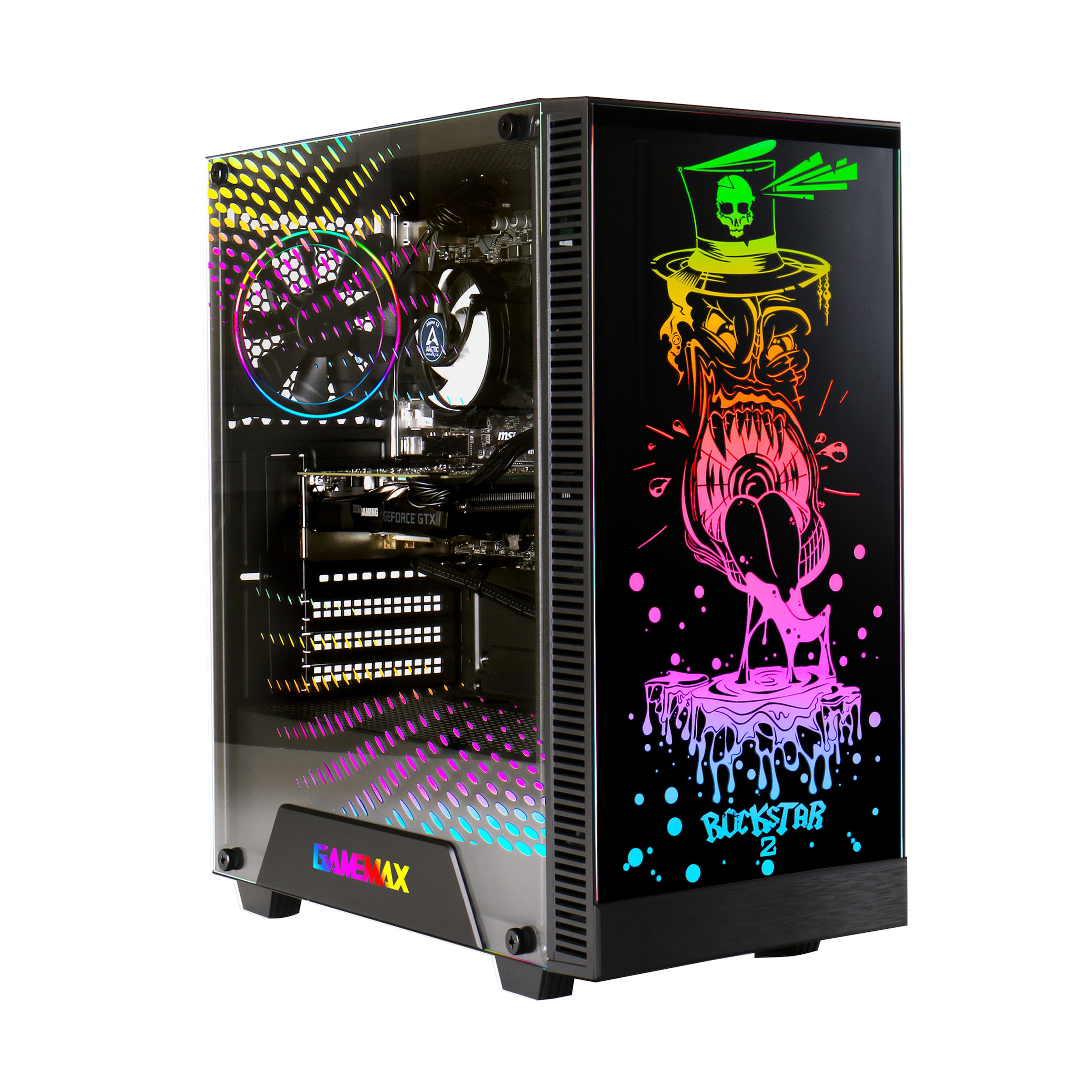 GAMEMAX PC-Komplettsystem »MegaDeal Rockstar 2723 AMD Ryzen 5 5600GT 16GB 480GB SSD« 27 ″ AMD Ryzen 5 16 GB RAM 480 GB SSD Windows 11 + MSI PRO MP273A Monitor, 69cm (27")