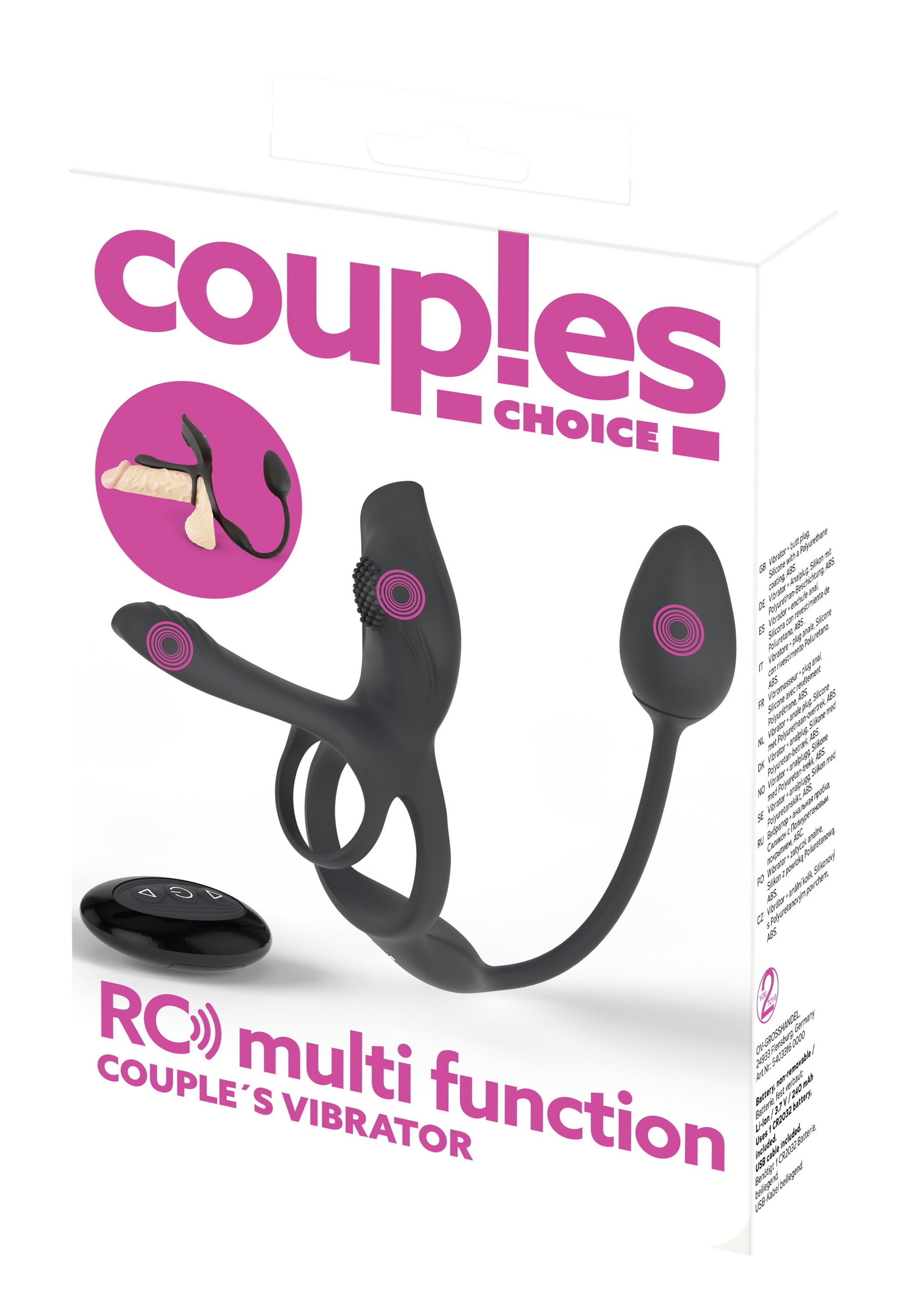 coup!es choice Vibrator »Paarvibrator RC Multi Function Couple`s Vibrator«