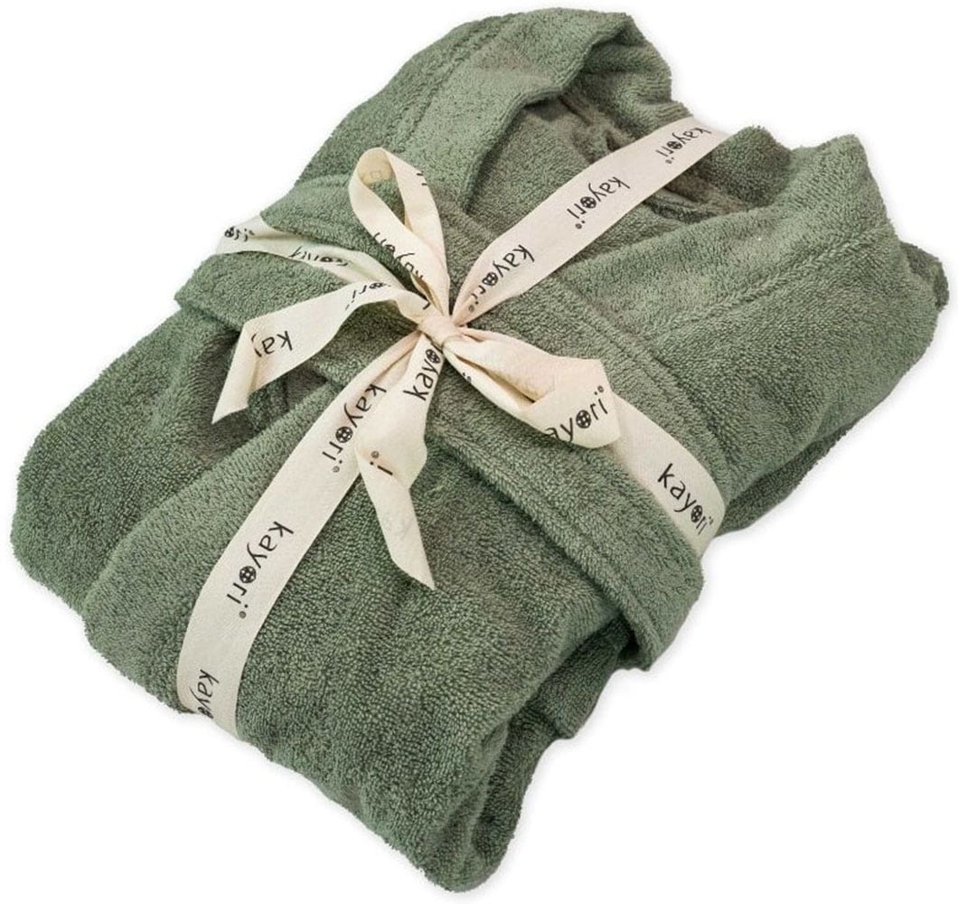 kayori Unisex-Bademantel »Fusai«, Verstellbare Ärmellänge mit eleganten Aufschlägen