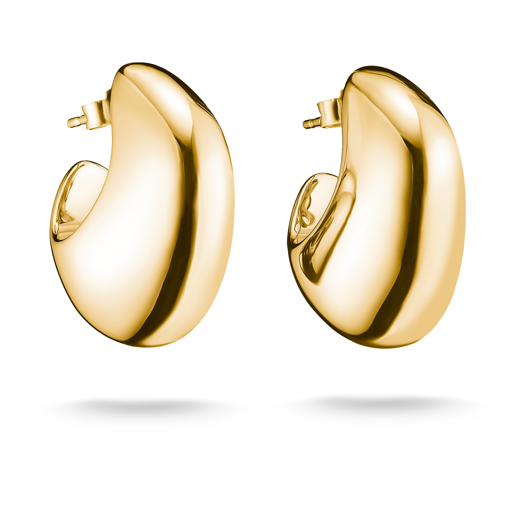 THOMAS SABO Paar Creolen »Chunky Creolen gelbgoldfarben«