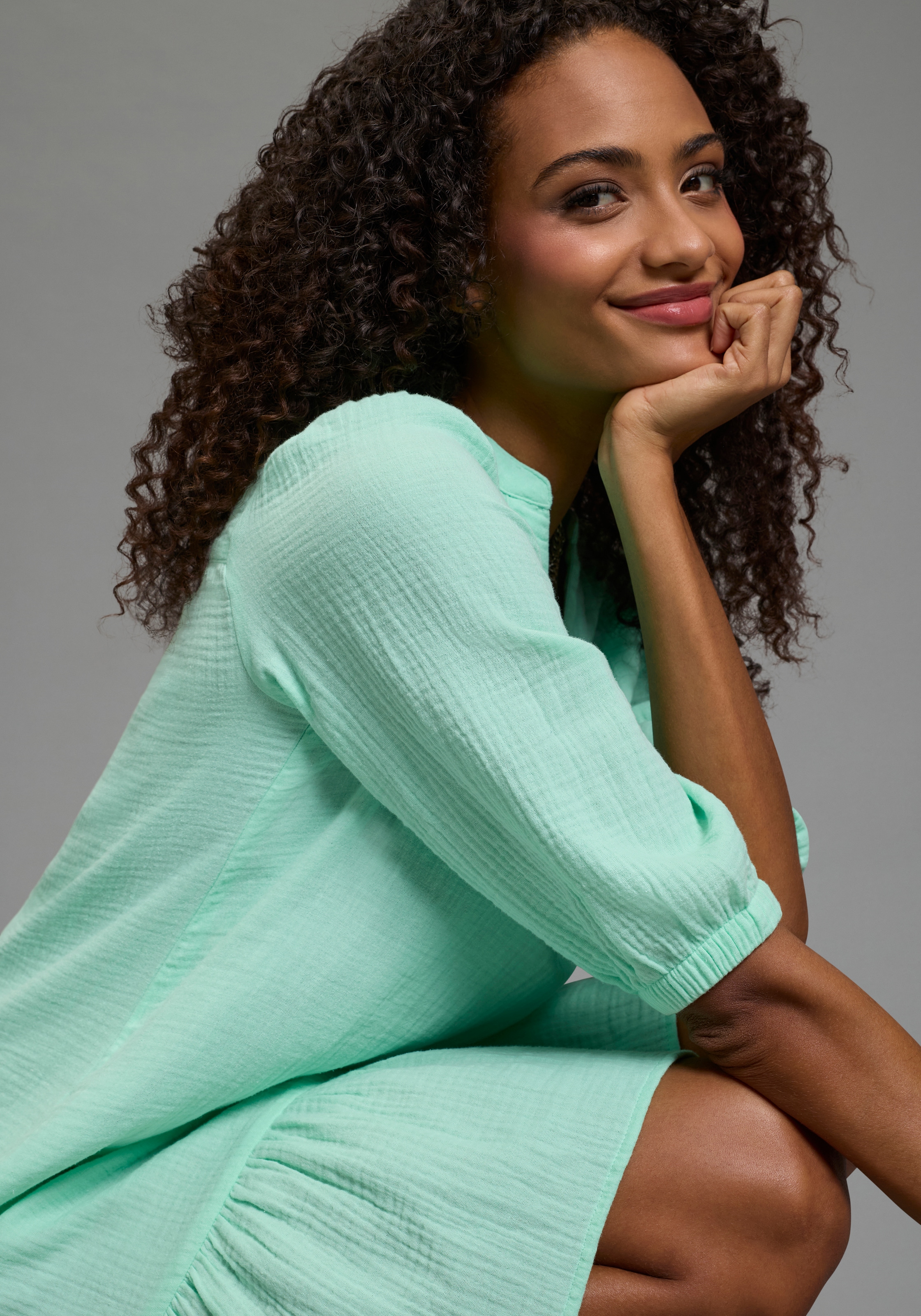 Laura Scott Sommerkleid kniefrei, für Casualmode, Frühlingsmode und Partymode, aus Baumwolle