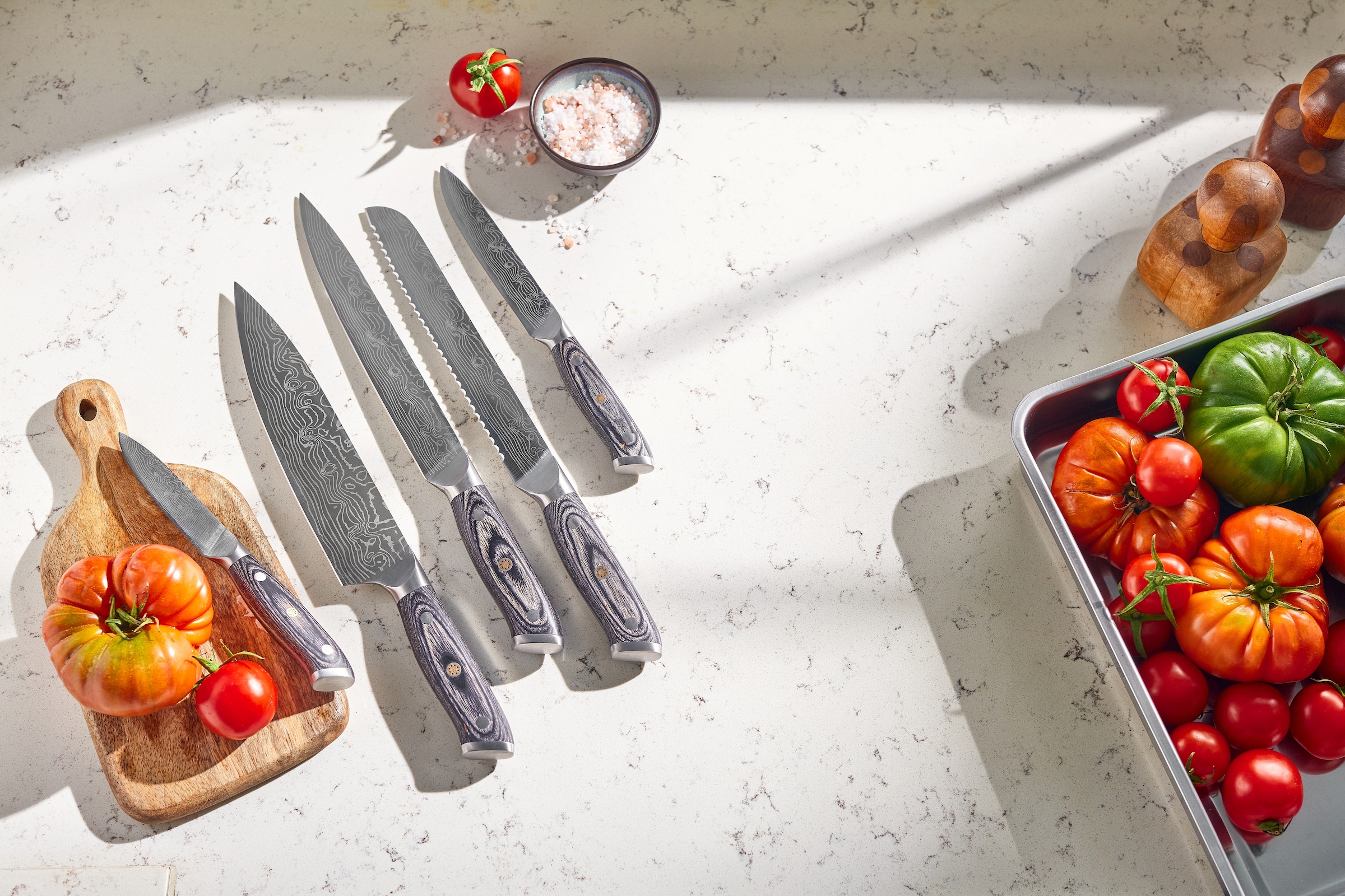 RESTO Kitchenware Gemüsemesser »Ogma 10 cm, aus Edelstahl«, (1 tlg.), professionelles Schälmesser mit lasergravierter Hochleistungsklinge