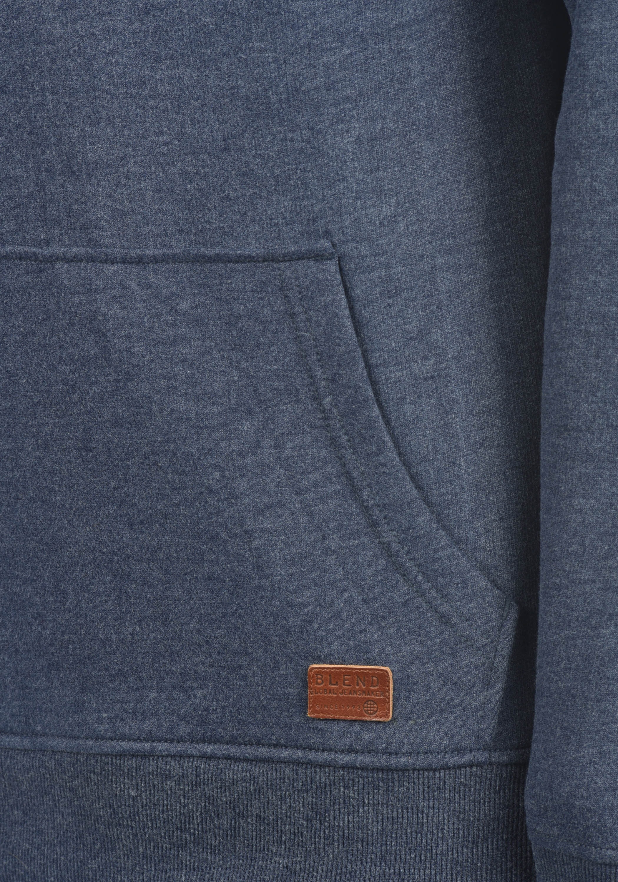 Kapuzensweatjacke BLEND "Kapuzensweatjacke BHHulker", Herren, Gr. XL, blau (navy), Obermaterial: 60% Baumwolle CO. 40% Polyester PES., Sweatjacken 6