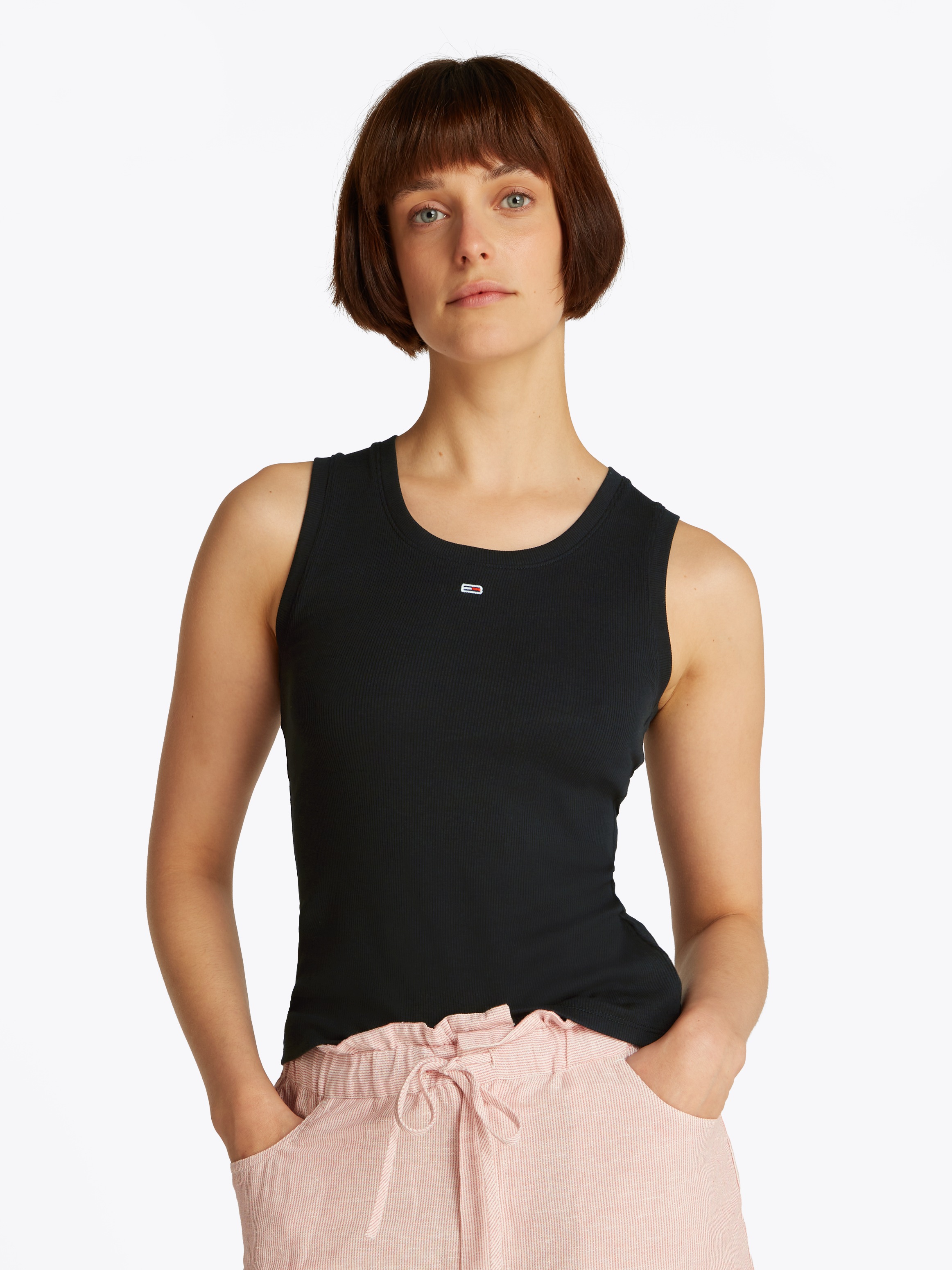 Tommy Jeans Curve Tanktop "TJW ESSENTIAL RIB TANK EXT", in Großen Größen, R günstig online kaufen