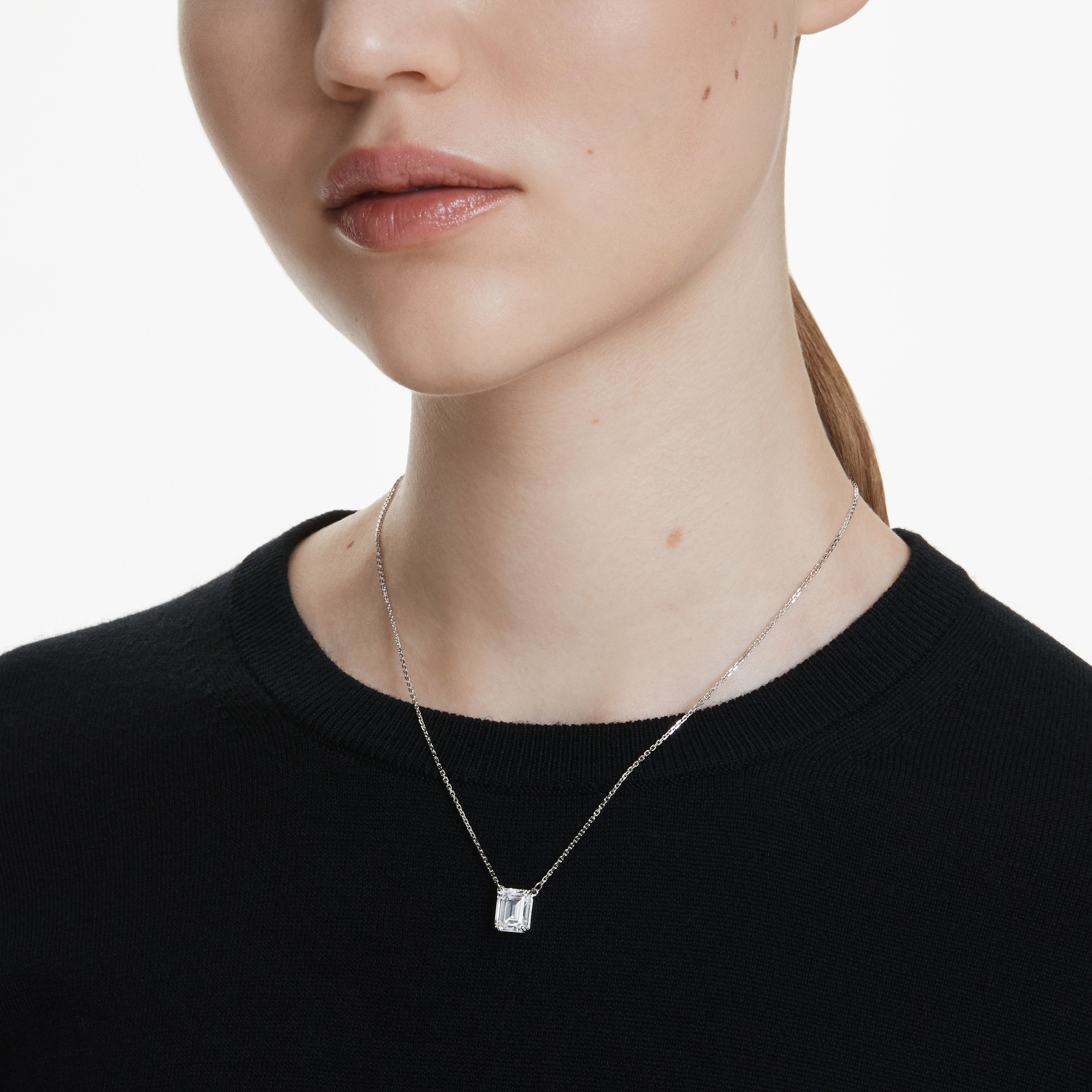 Swarovski Kette mit Anhänger »Stilla Octagon«, mit Swarovski® Zirkonia (synth.)