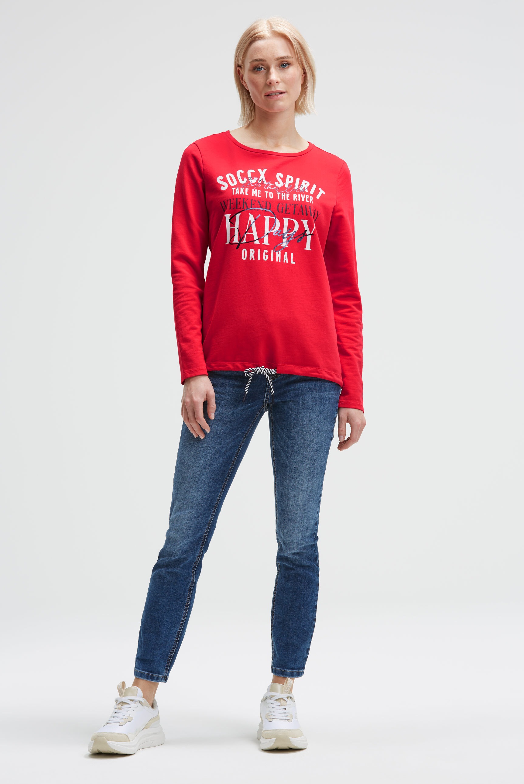 SOCCX Sweater , mit Bindeband im Saum
