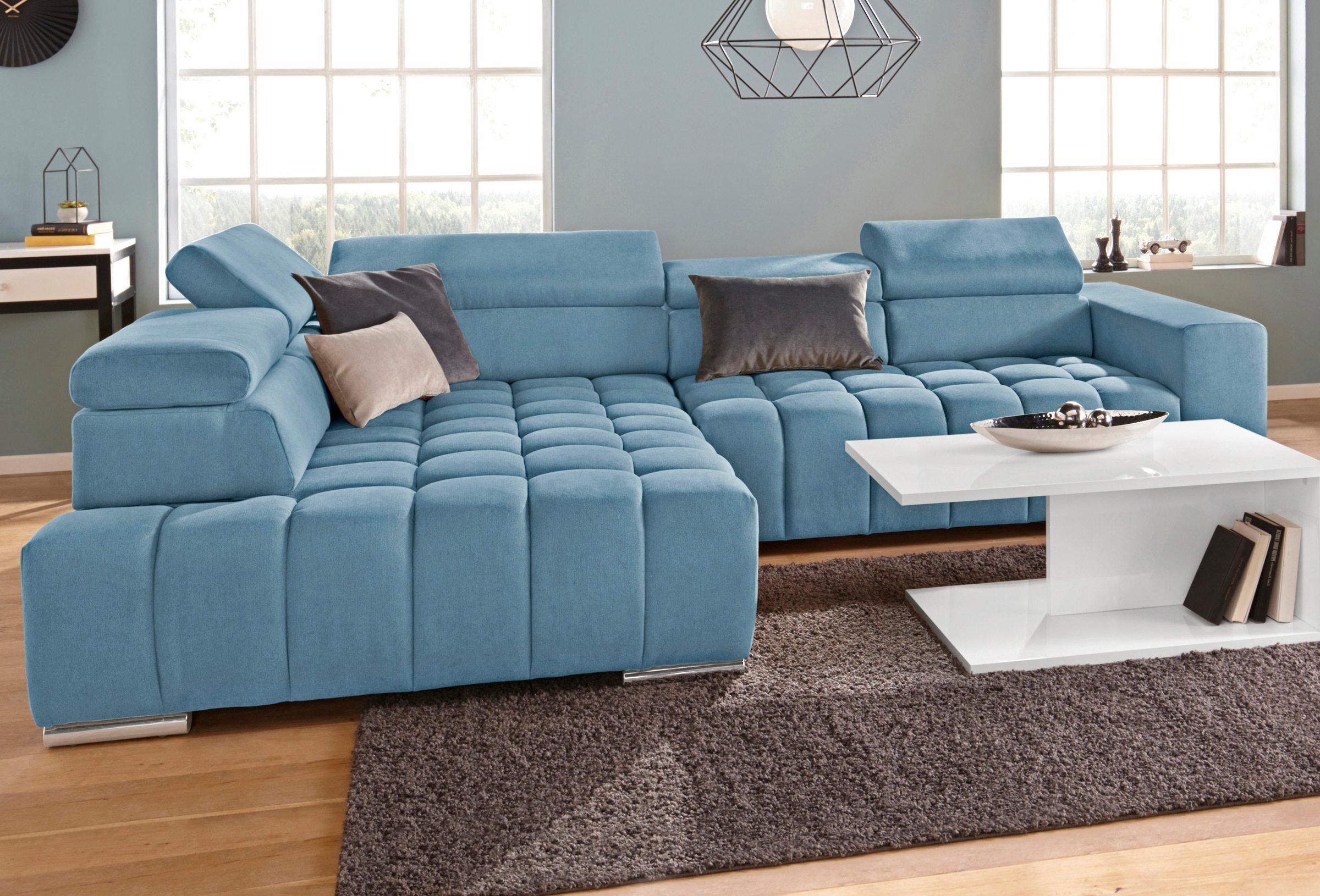 exxpo - sofa fashion Ecksofa Elias, L-Form, mit Kopf- bzw. Rückenverstellung, wahlweise mit Bettfunktion