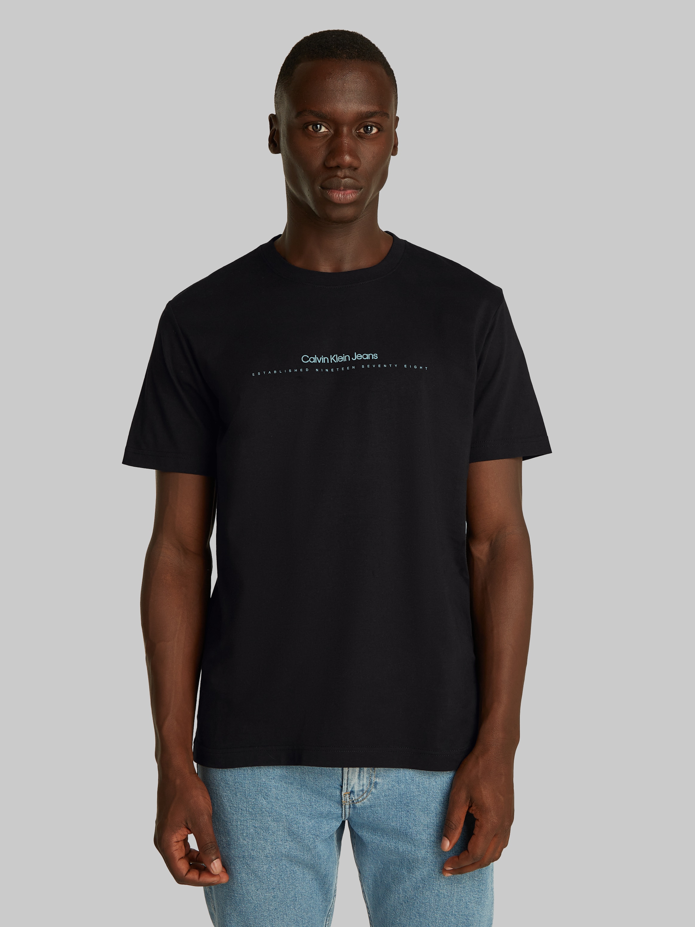 Calvin Klein Jeans Rundhalsshirt "MINIMAL LOGO TEE", Logodruck