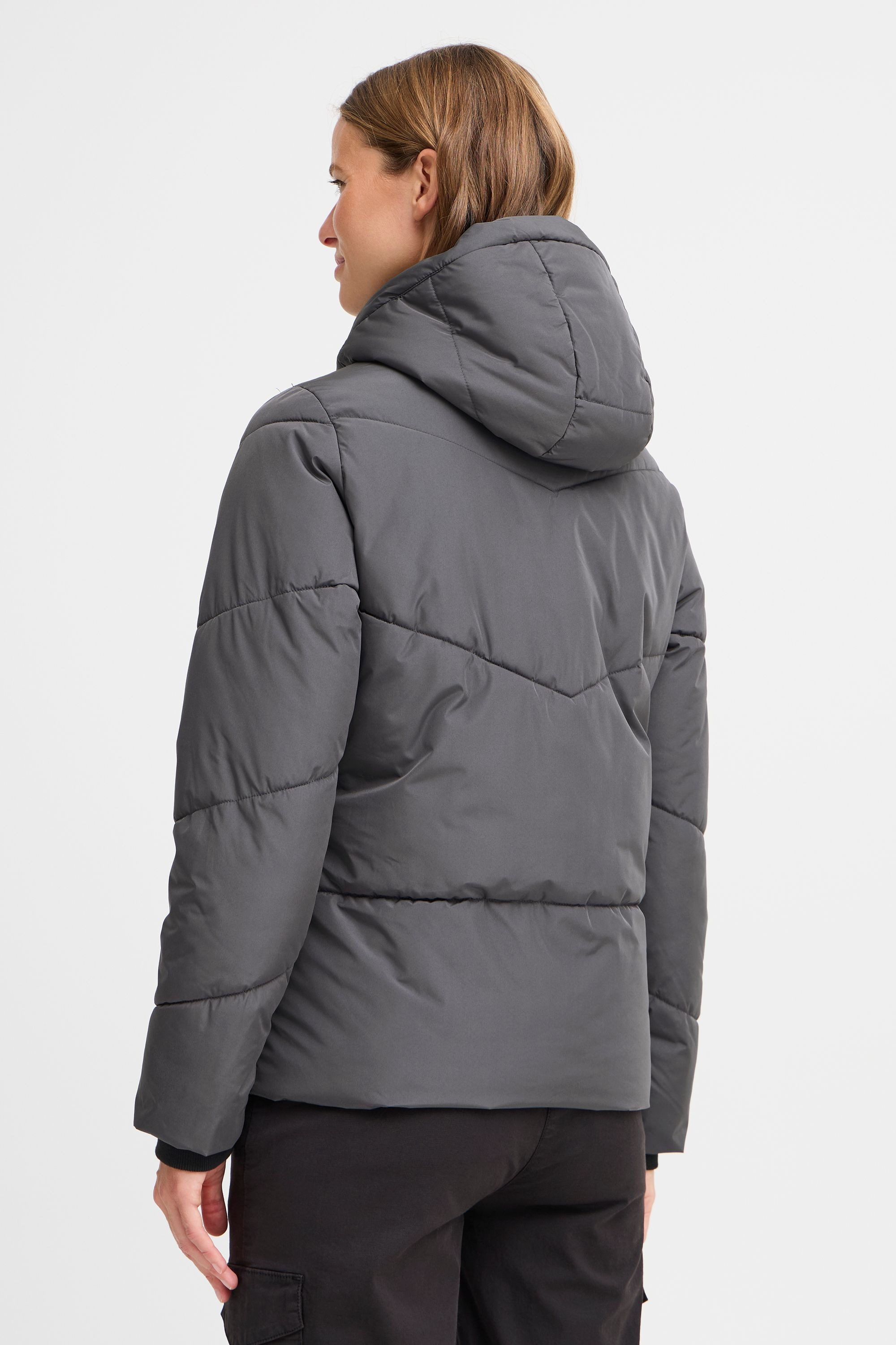 OXMO OXJUCHENA Quilted Jacket Women's Gray S 3