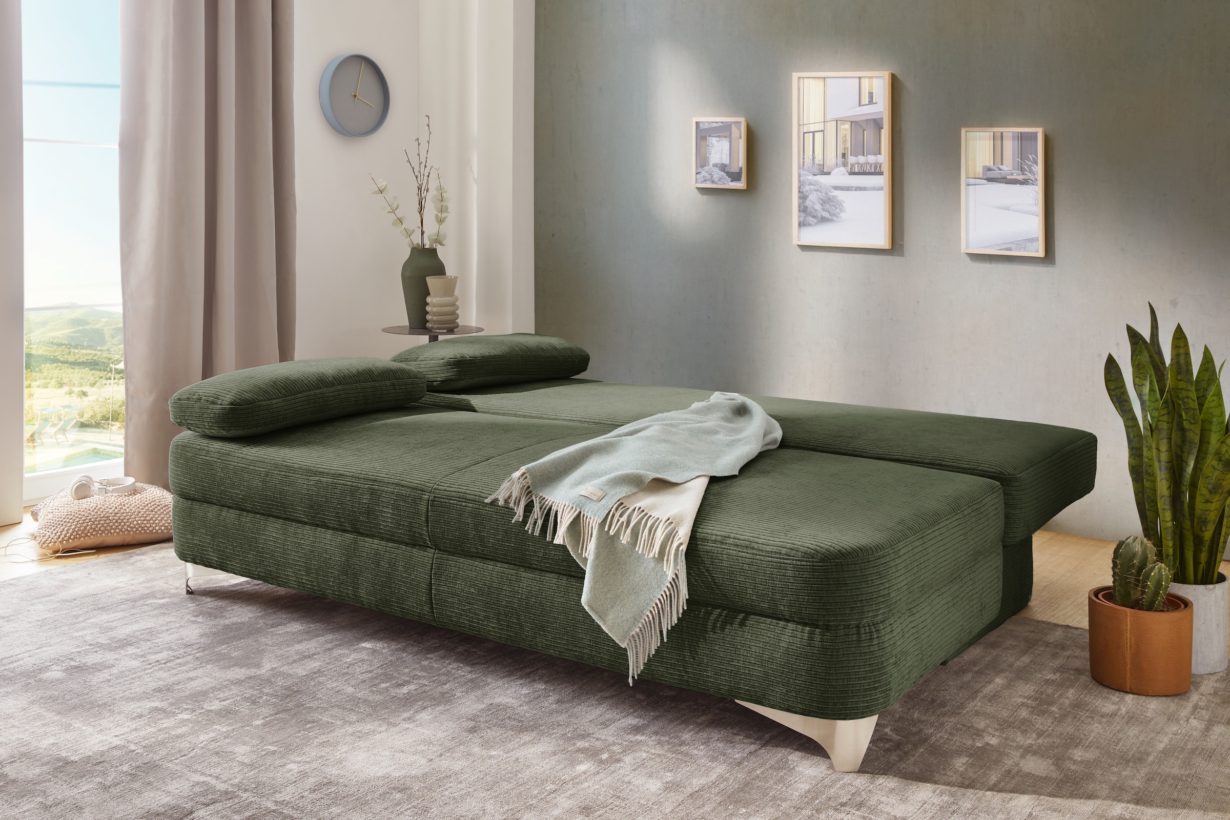 Jockenhöfer Gruppe Schlafsofa "Noah, B: 202 cm, Liegefl.154x202 cm" mit Schlaffunktion & Bettkasten
