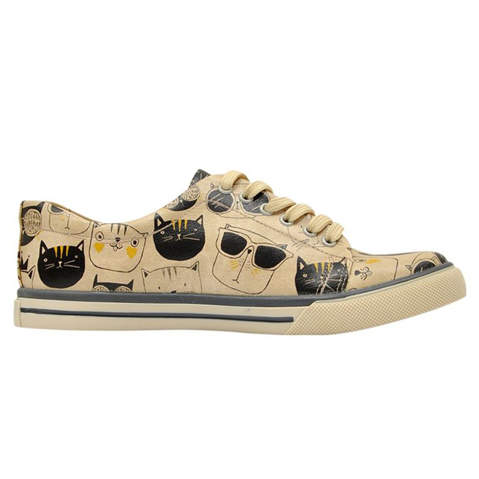 DOGO Sneaker »Damen Sneaker Monochrome Cats Vegan Damen Sneaker / female«, Vegan