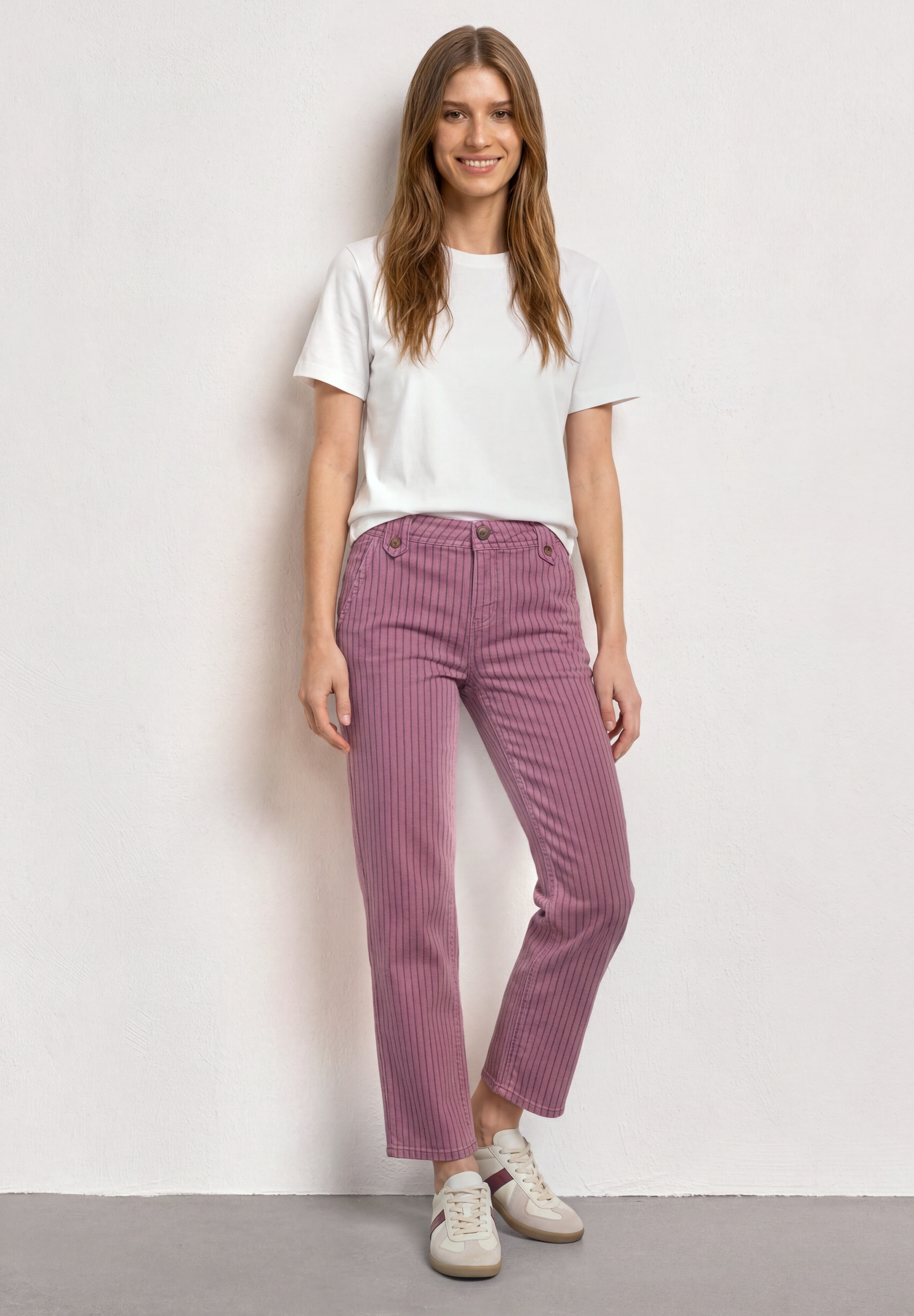 STREET ONE Comfort-fit-Jeans im Streifendesign