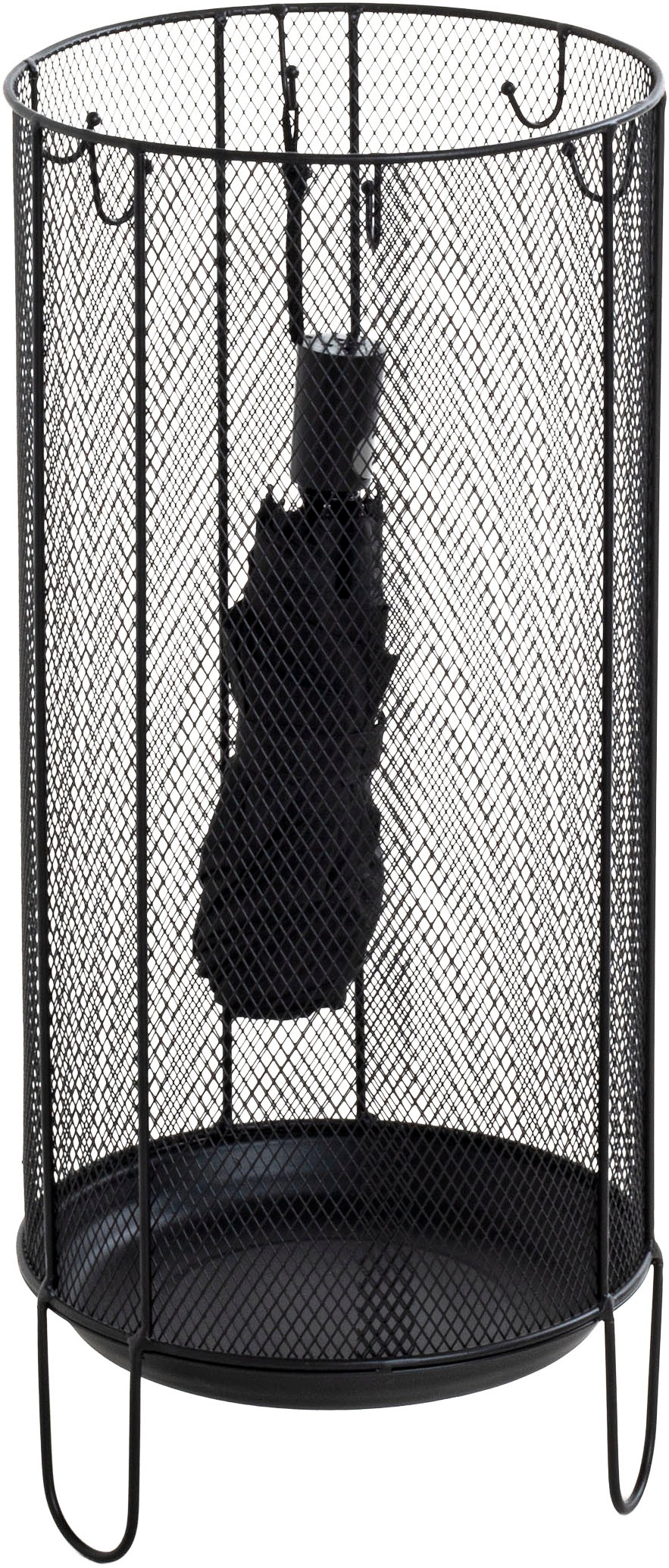 HAKU Schirmständer »Regenschirmständer, Schirmkorb« zylindrisch - aus Metall Schwarz - Ø/H 26/48 cm