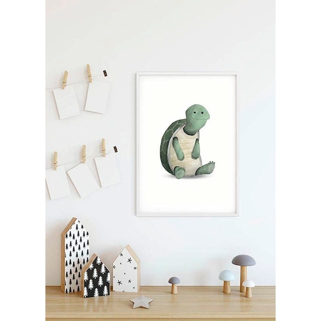 Komar Poster »Cute Animal Turtle«, Schildkröten, (1 St.), Kinderzimmer,  Schlafzimmer, Wohnzimmer | BAUR