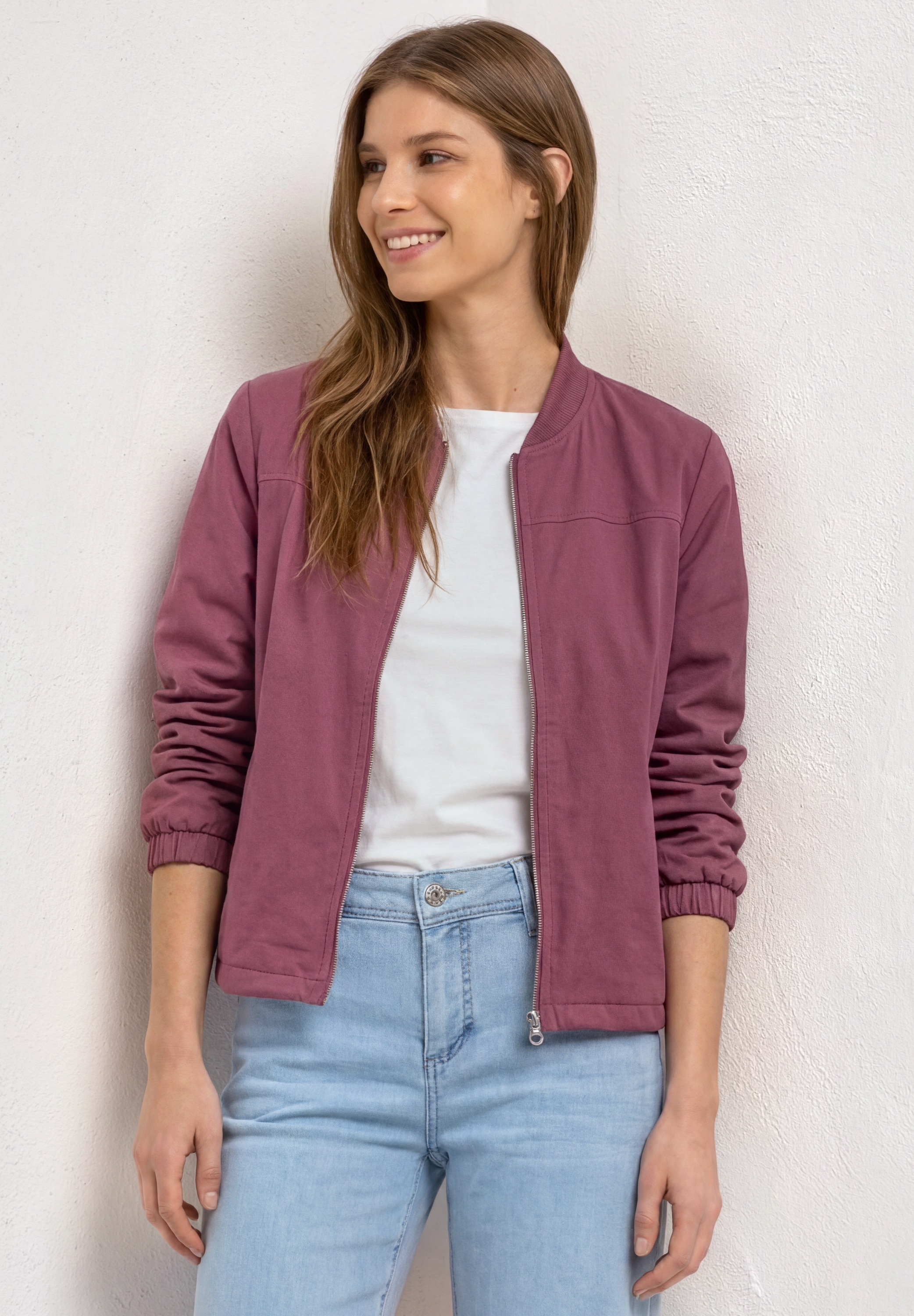 STREET ONE Kurzjacke ohne Kapuze im soften Baumwoll-Mix