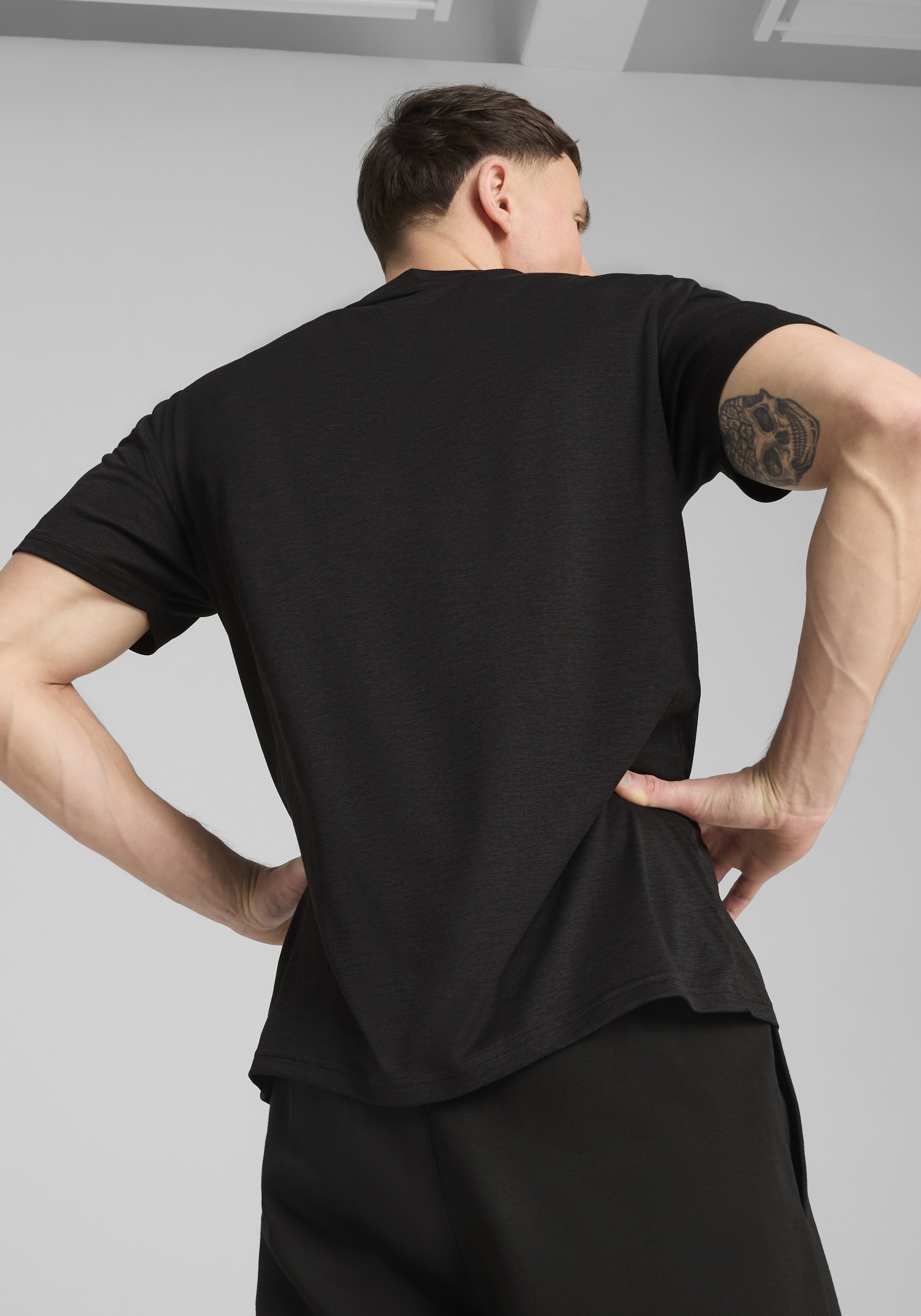 Thumbnail - PUMA Trainingsshirt "M TAD ESSENTIALS HEATHER CAT TEE (CF SMALL CAT)" reguläre Passform, mit DryCELL-Technologie, atmung...