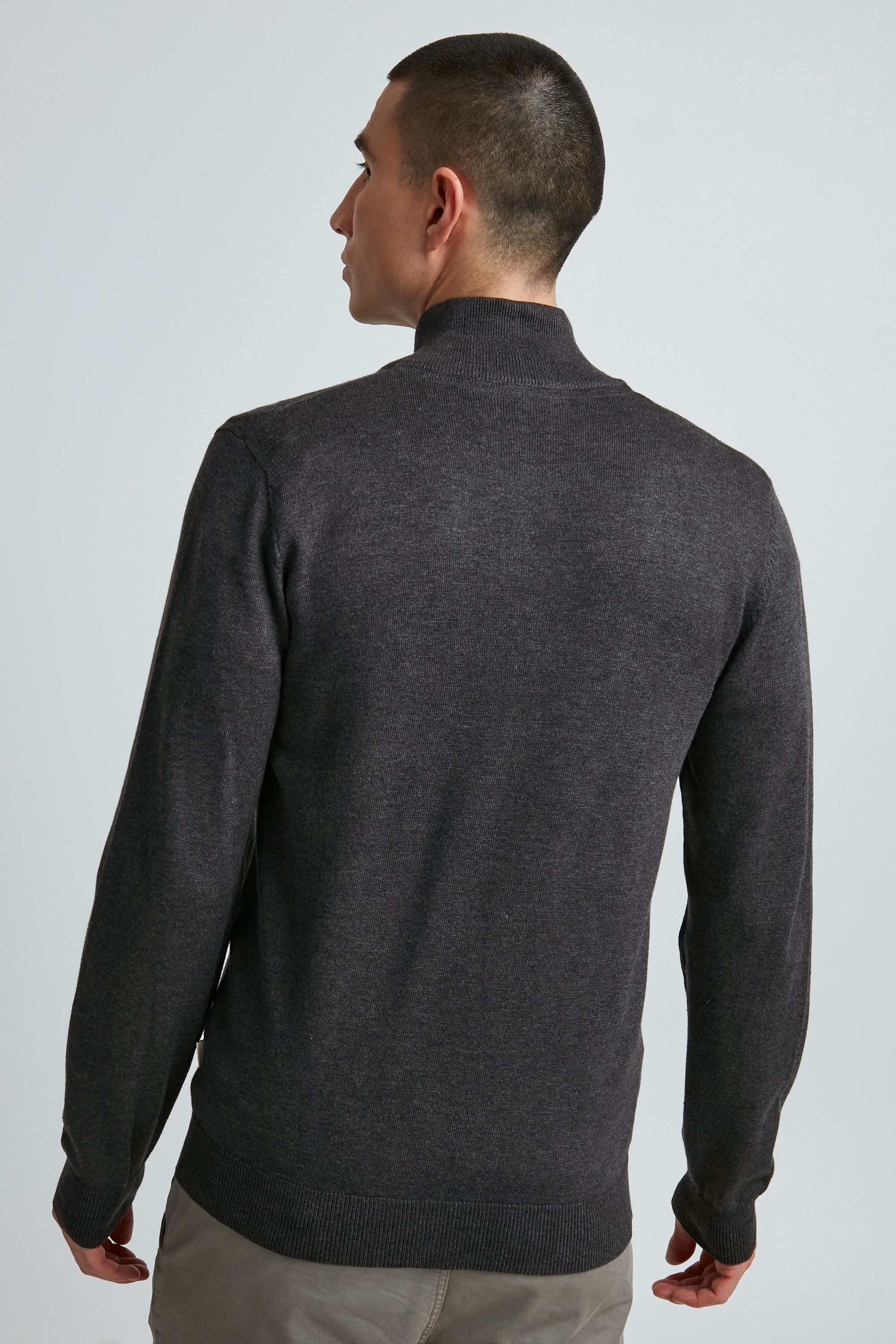 Strickjacke 11 PROJECT "Strickjacke PRMelker", Herren, Gr. XL, grau (charcoal mix), Obermaterial: 100% Baumwolle CO., meliert, normal, Strickjacken Strickjacke 3