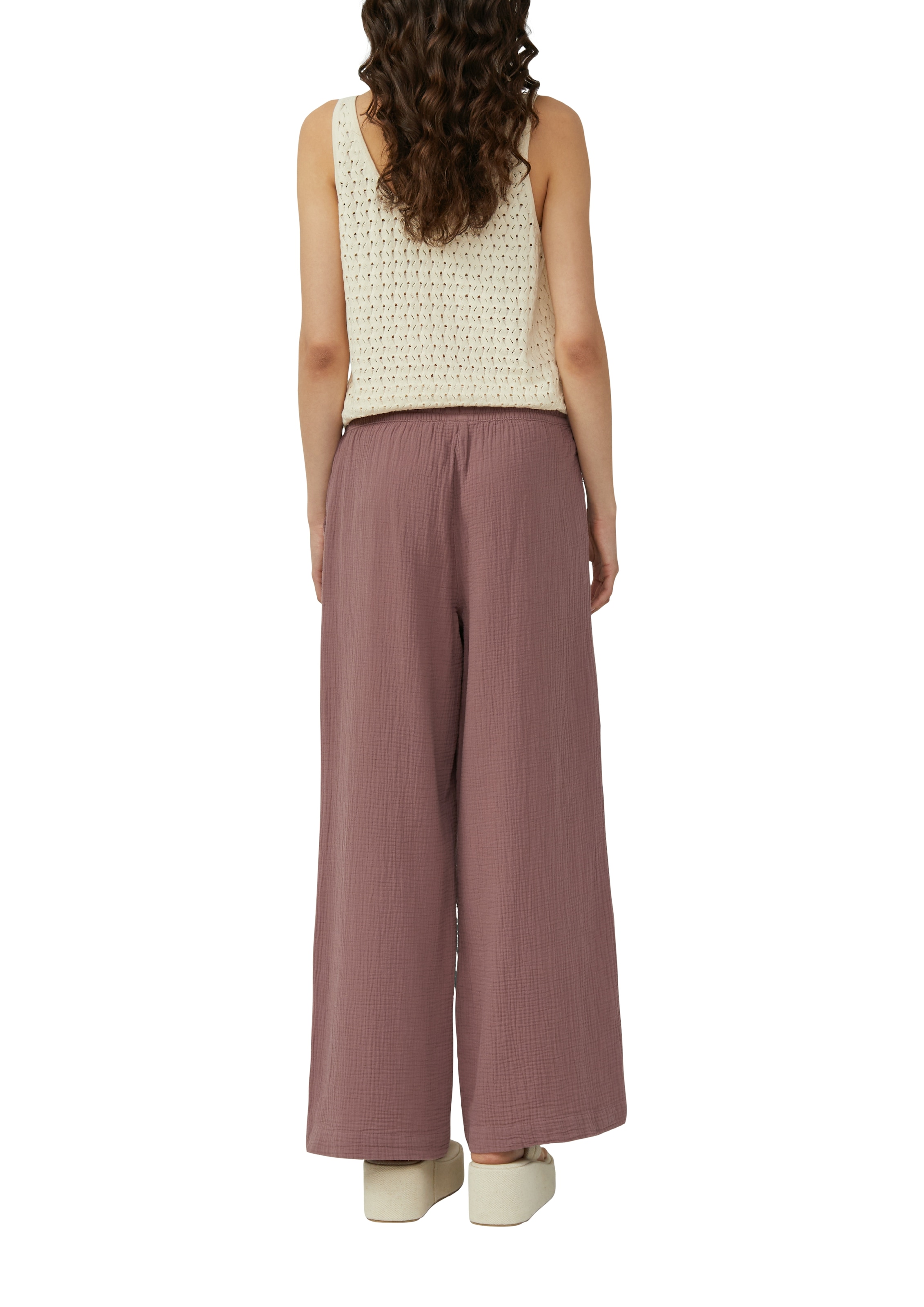 QS Stoffhose, Sommerhose mit elastischem Bund und Tunnelzug