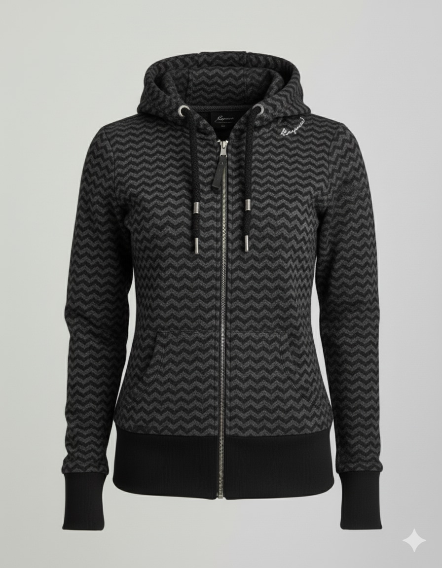 Thumbnail - Ragwear Kapuzensweatjacke "YODA ZIP ZIG ZAG O" mit Logostickerei