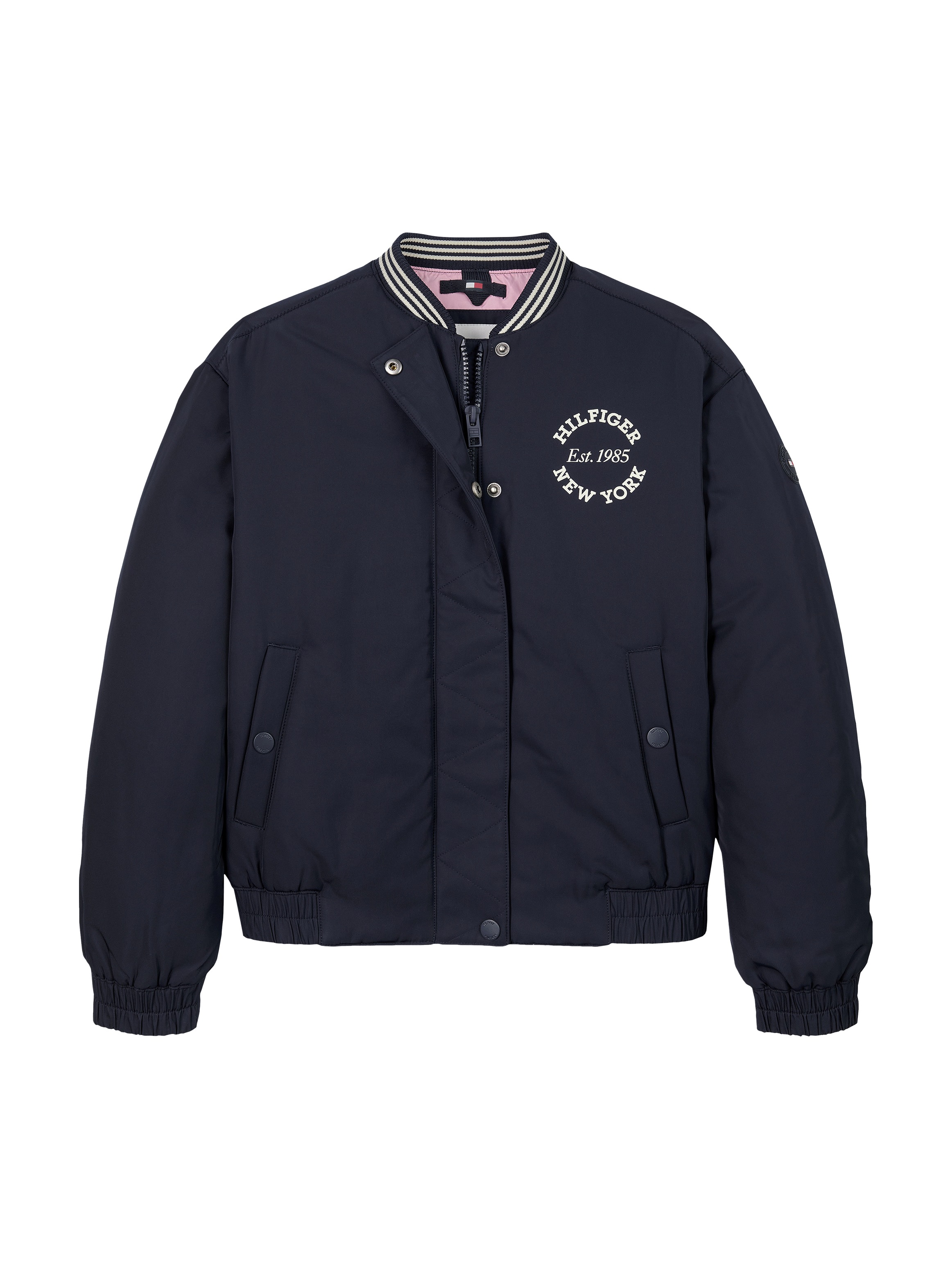 Tommy Hilfiger Bomberjacke »VARSITY SATEEN BOMBER«, mit Logo-Druck auf der Brust