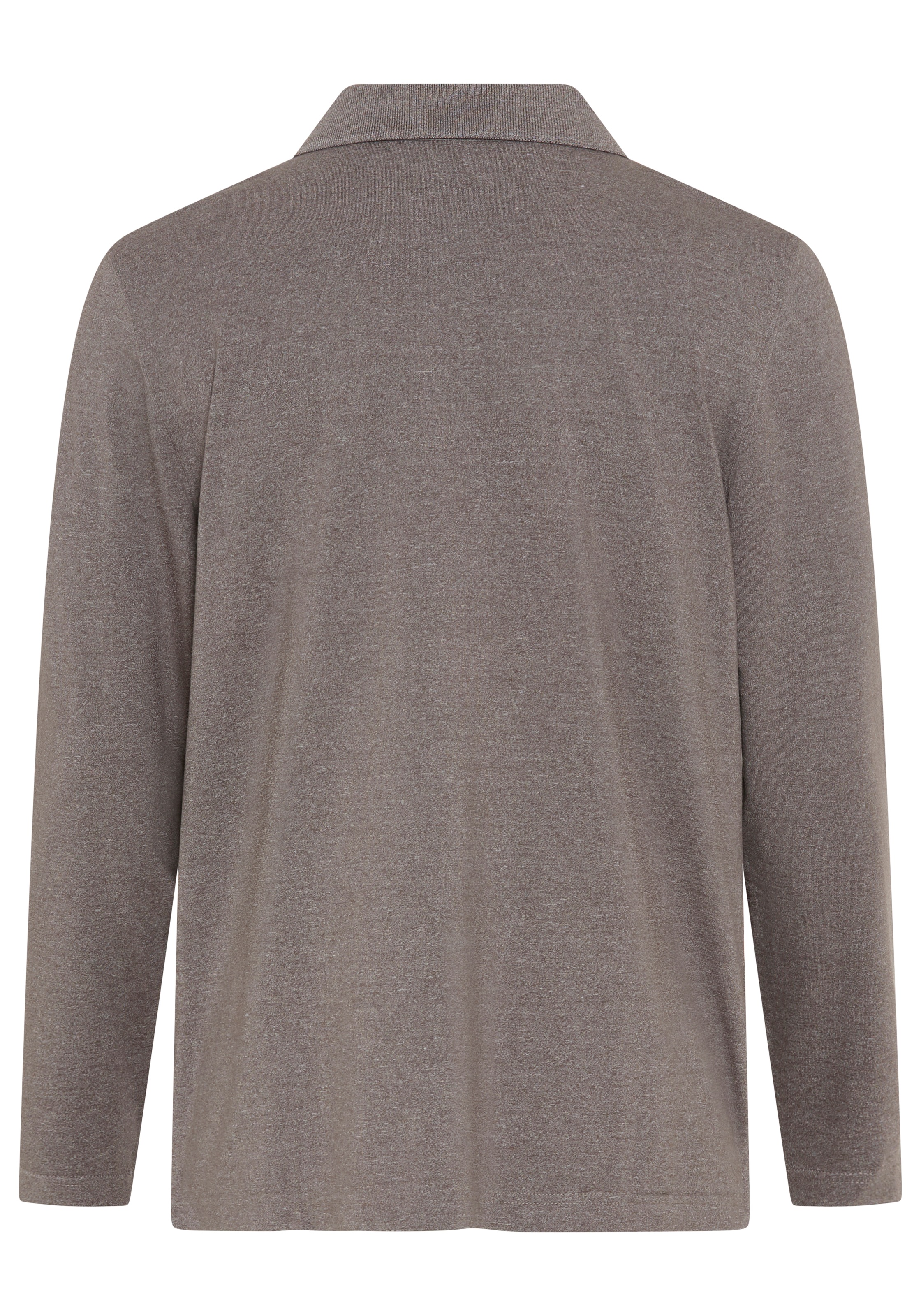 Bruno Banani Langarm-Poloshirt mit Polokragen, melierte Optik